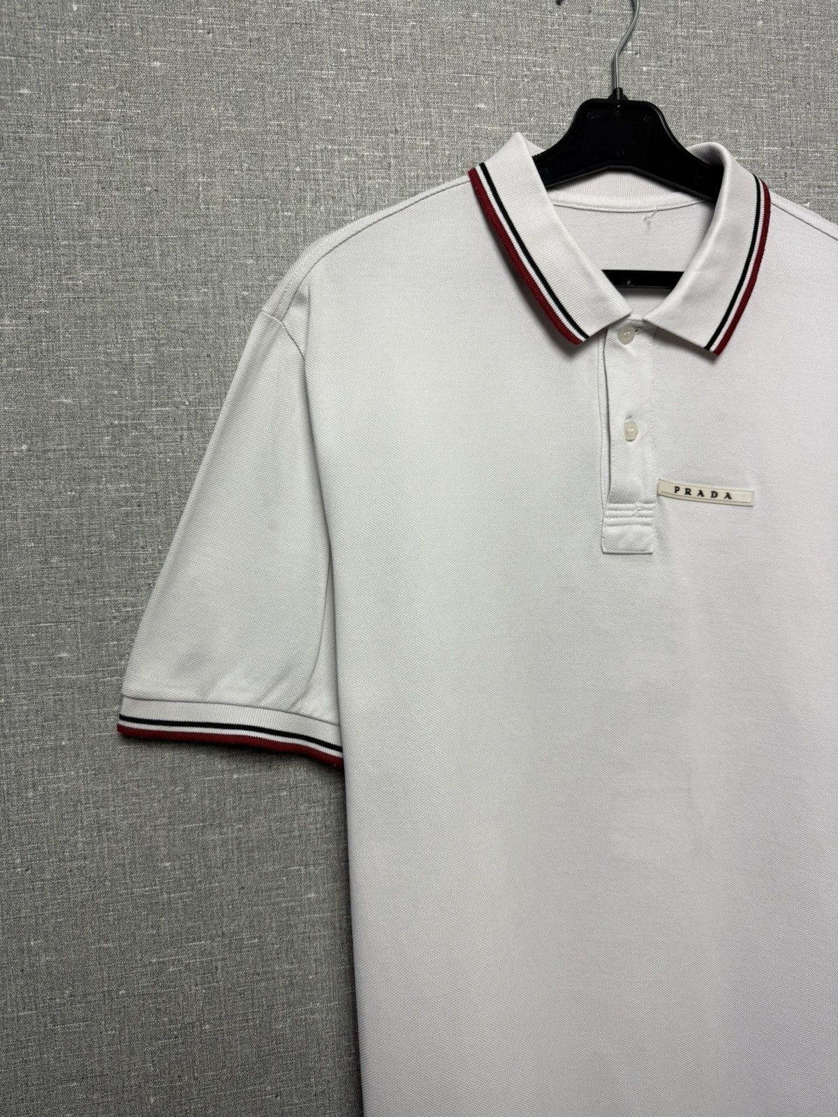 Prada Prada Milano White Tab Logo Men’s Polo T-Shirt Short Sleeve Size US L / EU 52-54 / 3 - 6 Thumbnail