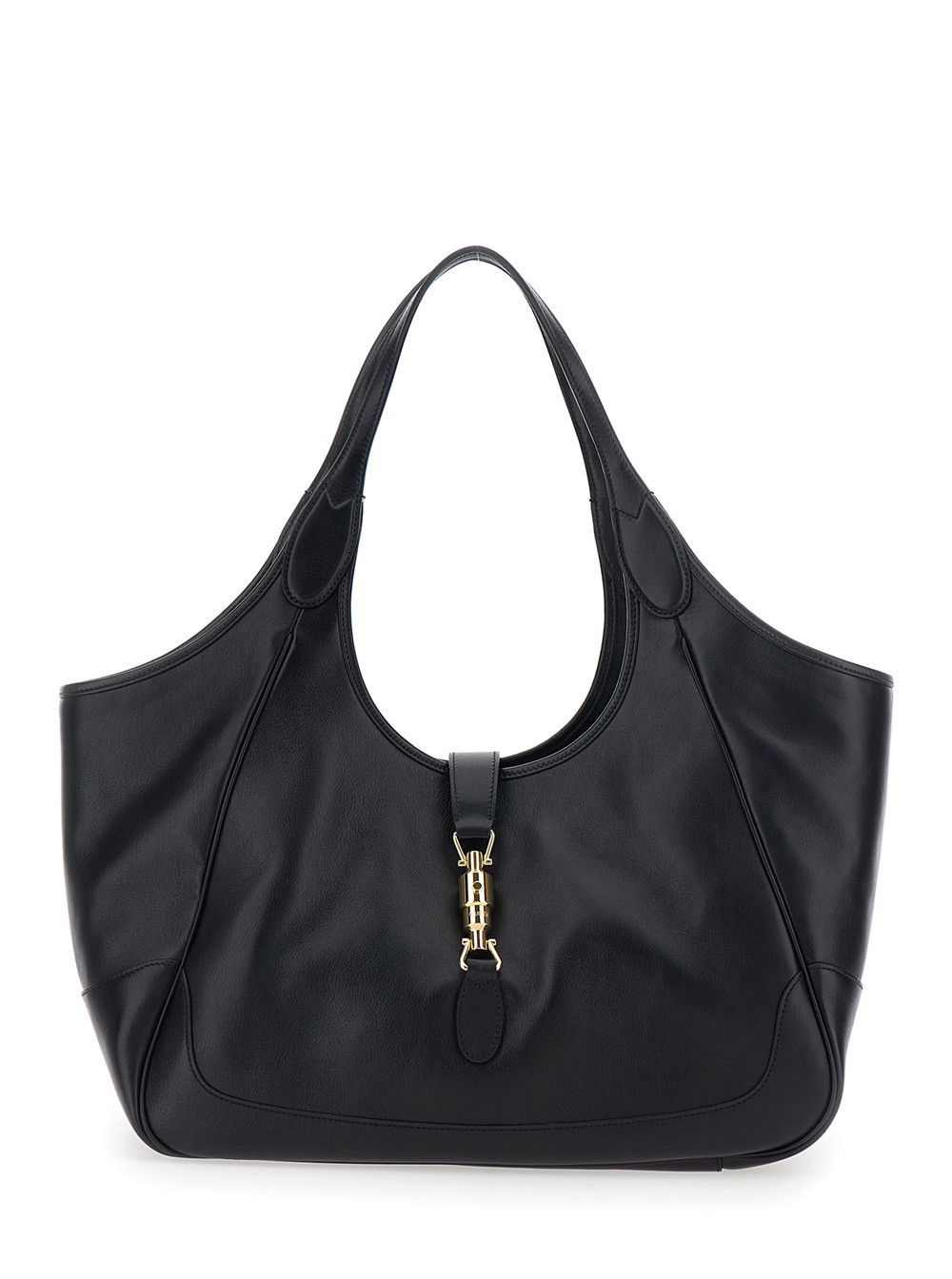 Gucci 'Jackie' Black Shoulder Bag with Two Top Handles and Front Closure in Leather for Women Size ONE SIZE - 1 Thumbnail