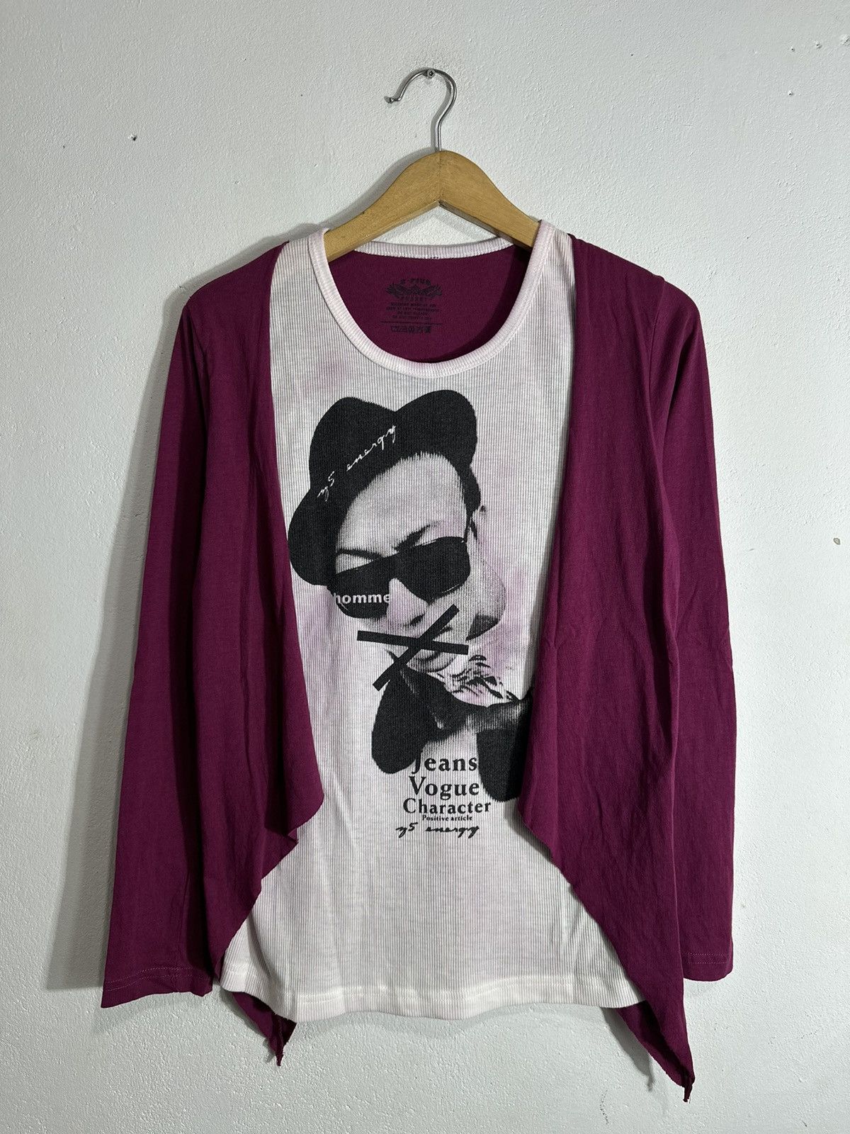 Japanese Brand 2-FIVE HOMME VOGUE DOUBLE LAYER CARDIGAN LONG SLEEVE TEE Size US S / EU 44-46 / 1 - 2 Thumbnail