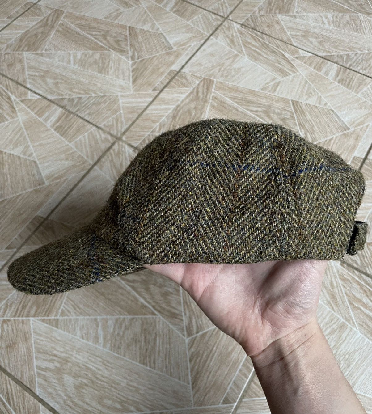 Harris Tweed × Vintage Vintage Classic 90s Retro New Pure Wool Harris Tweed Cap Size ONE SIZE - 4 Thumbnail