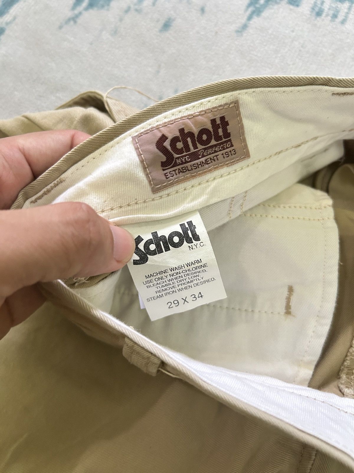 Schott Schott Khaki Cotton Workwear Panr Size US 30 / EU 46 - 3 Thumbnail