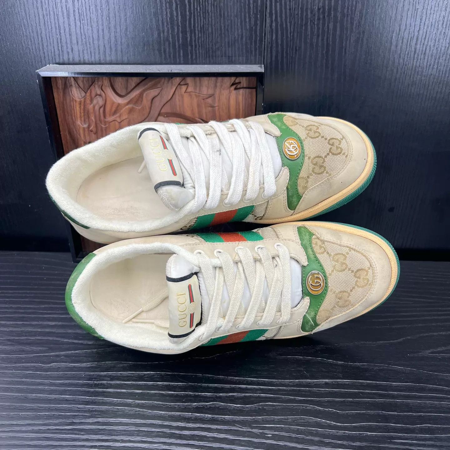 Gucci Gucci Rhyton Gray Green 40 Boxed Lining Replaced Size US 7 / EU 40 - 7 Thumbnail