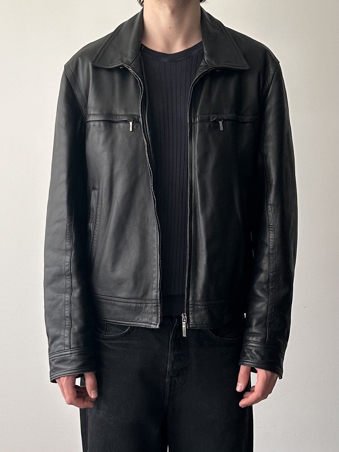 Versace Versace 2000’s Leather Jacket Size US L / EU 52-54 / 3 - 2 Thumbnail