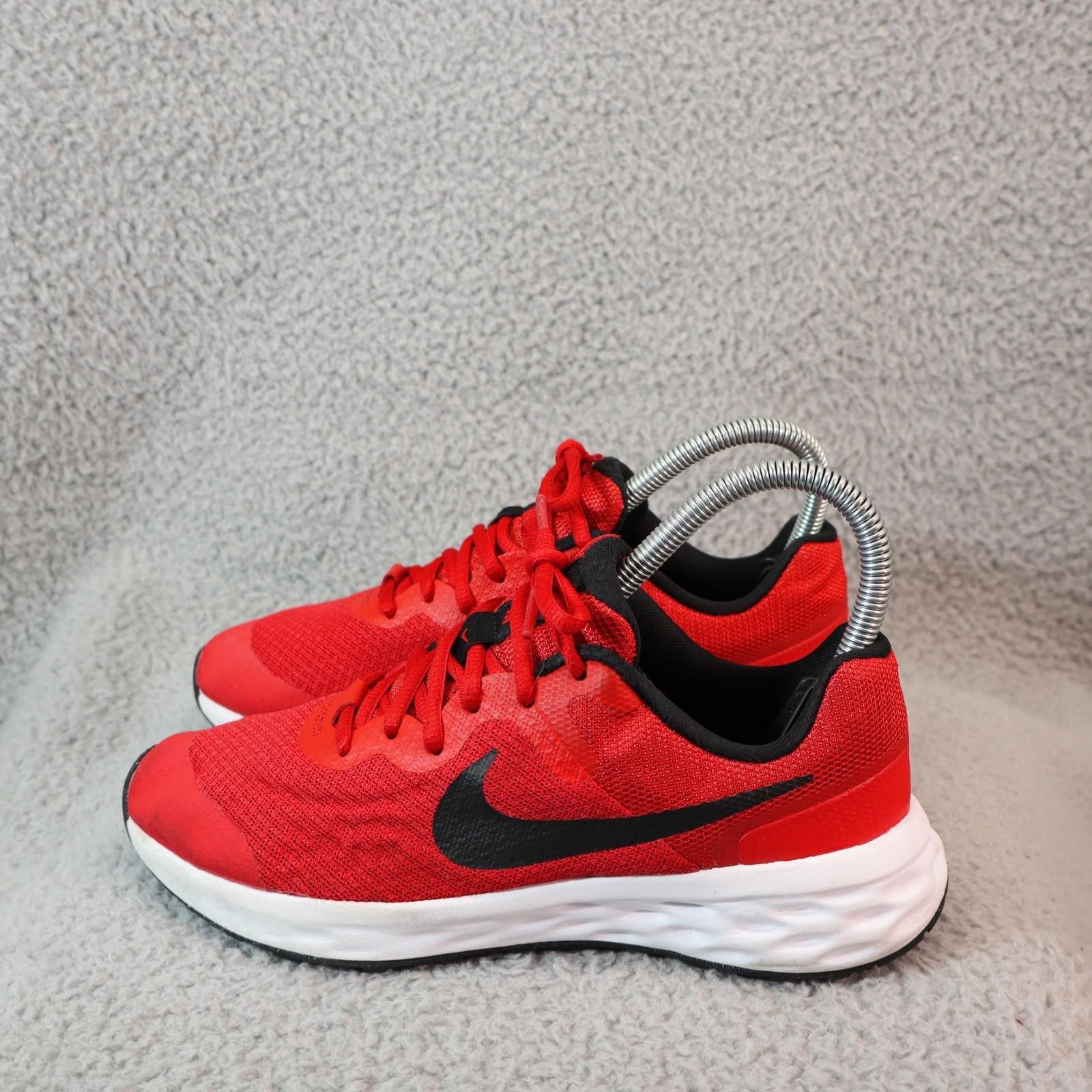 Nike Nike Boys Revolution 6 DD1096-607 Red Running Shoes 4Y VGUC Size US 5 / EU 37 - 4 Thumbnail