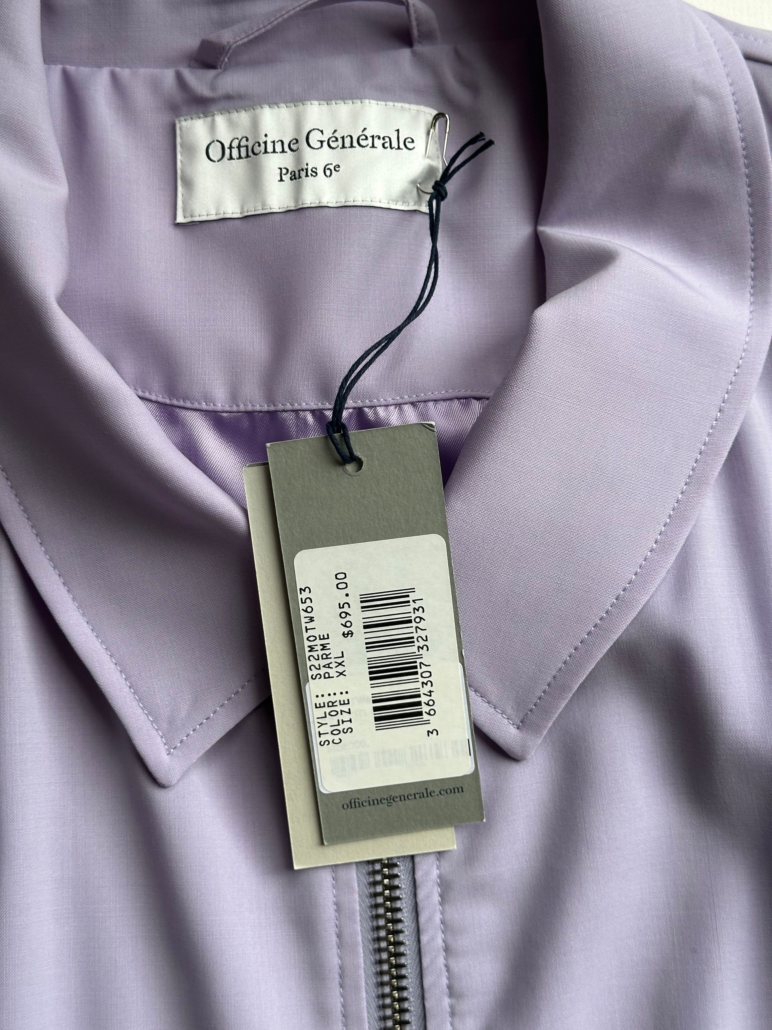Officine Generale Officine Générale Marty Wool Jacket - Parme - XXL (NWT) Size US XXL / EU 58 / 5 - 4 Thumbnail