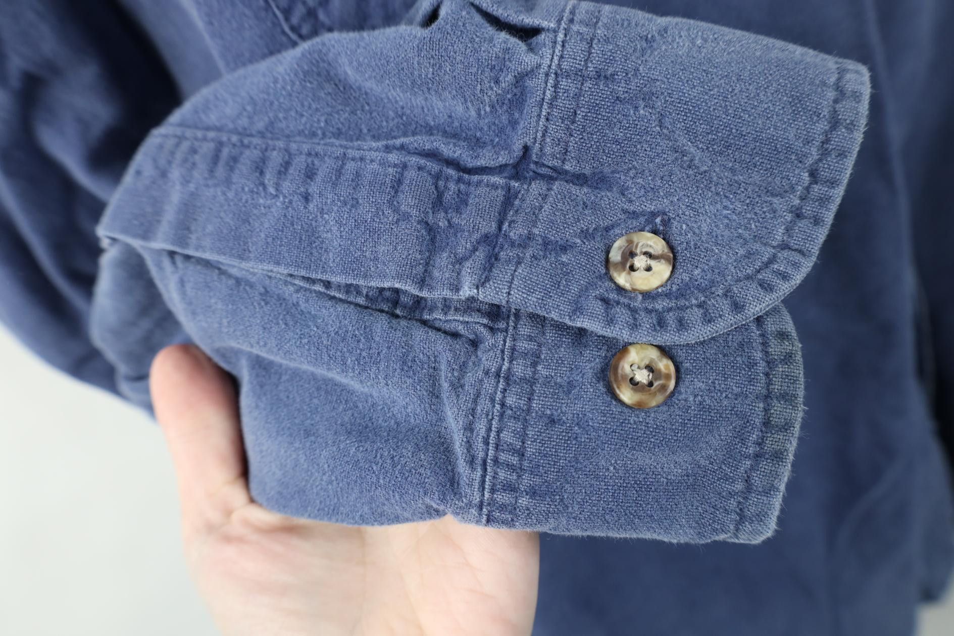 FiveBrother Vintage 90s Five Brother Heavy Chamois Cloth Button Shirt Size US XXL / EU 58 / 5 - 11 Thumbnail