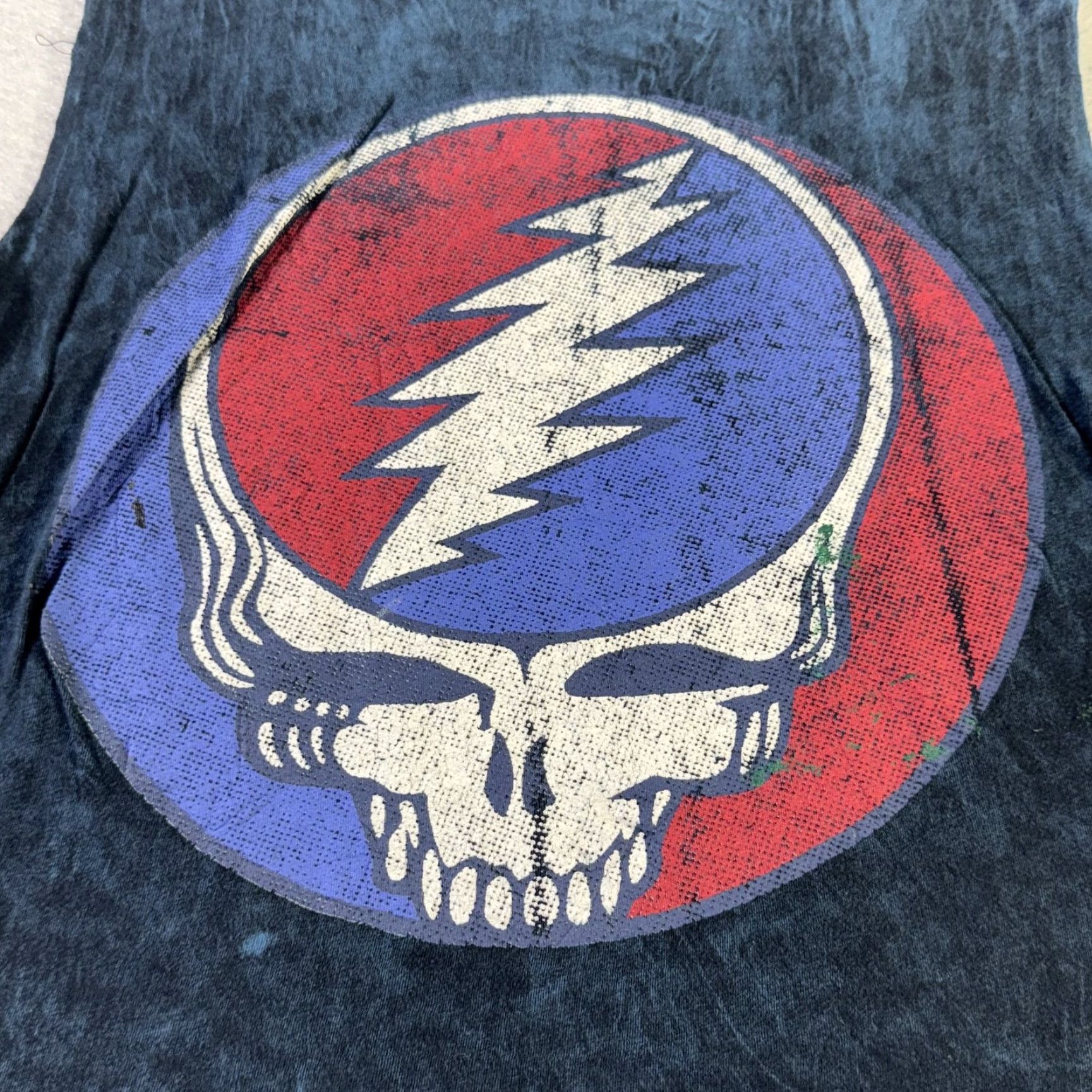 Vintage VINTAGE Grateful Dead T-Shirt Mens Large Black Sleeveless Distressed 90s Rock Band Graphic Print Size US L / EU 52-54 / 3 - 2 Thumbnail