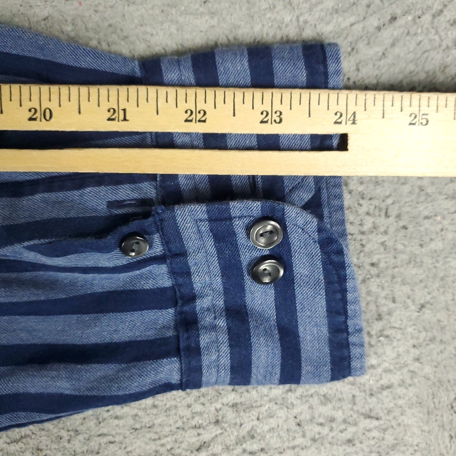 Eton Eton Mens Dress Shirt Striped Blue 16 41 Large Long Sleeve Button Up Collared Classic 100% Cotton Regular Size 42R - 6 Thumbnail