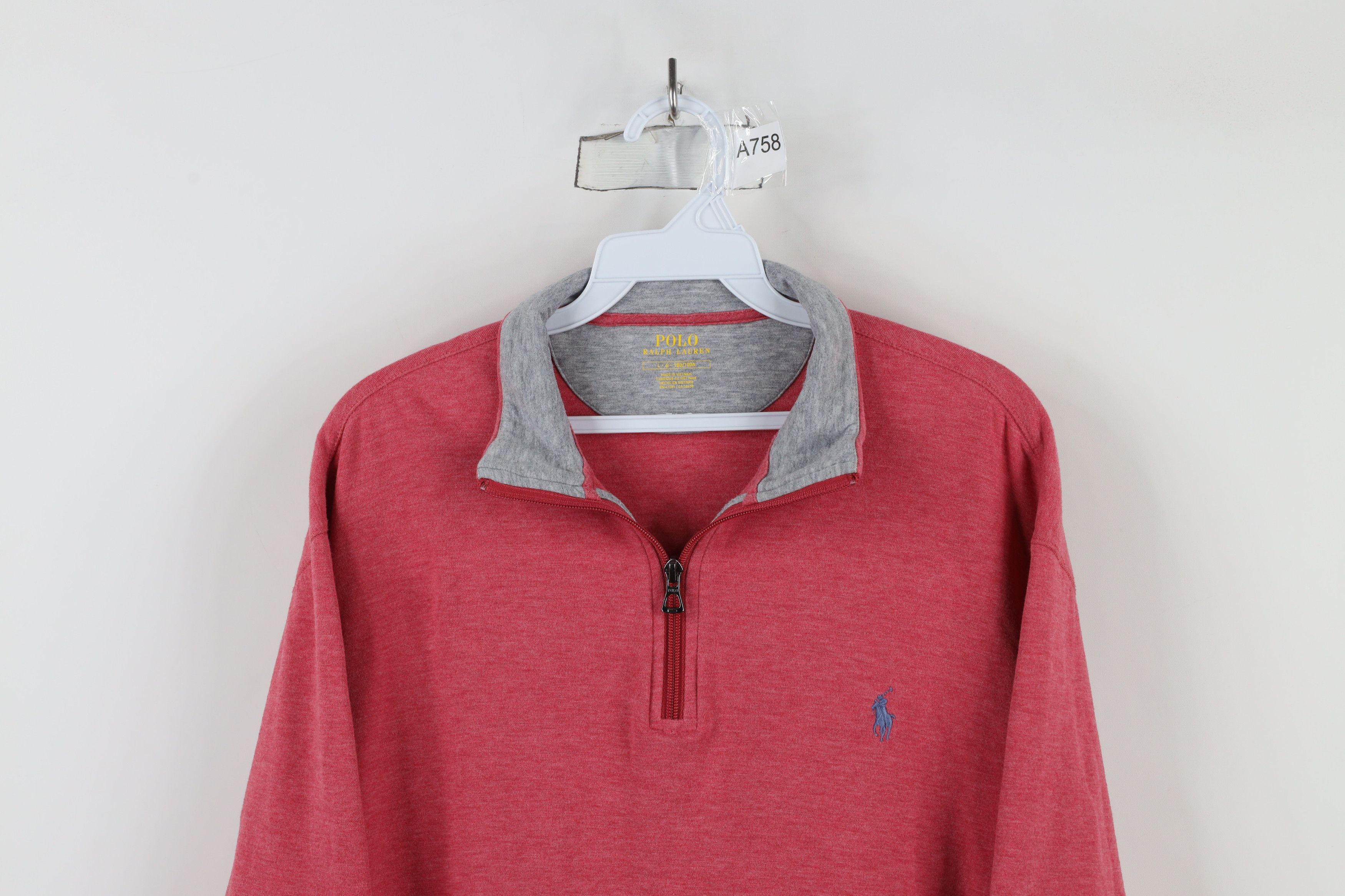 Ralph Lauren × Vintage Ralph Lauren Touch Cotton Knit Half Zip Pullover Sweater Red Size US L / EU 52-54 / 3 - 2 Thumbnail