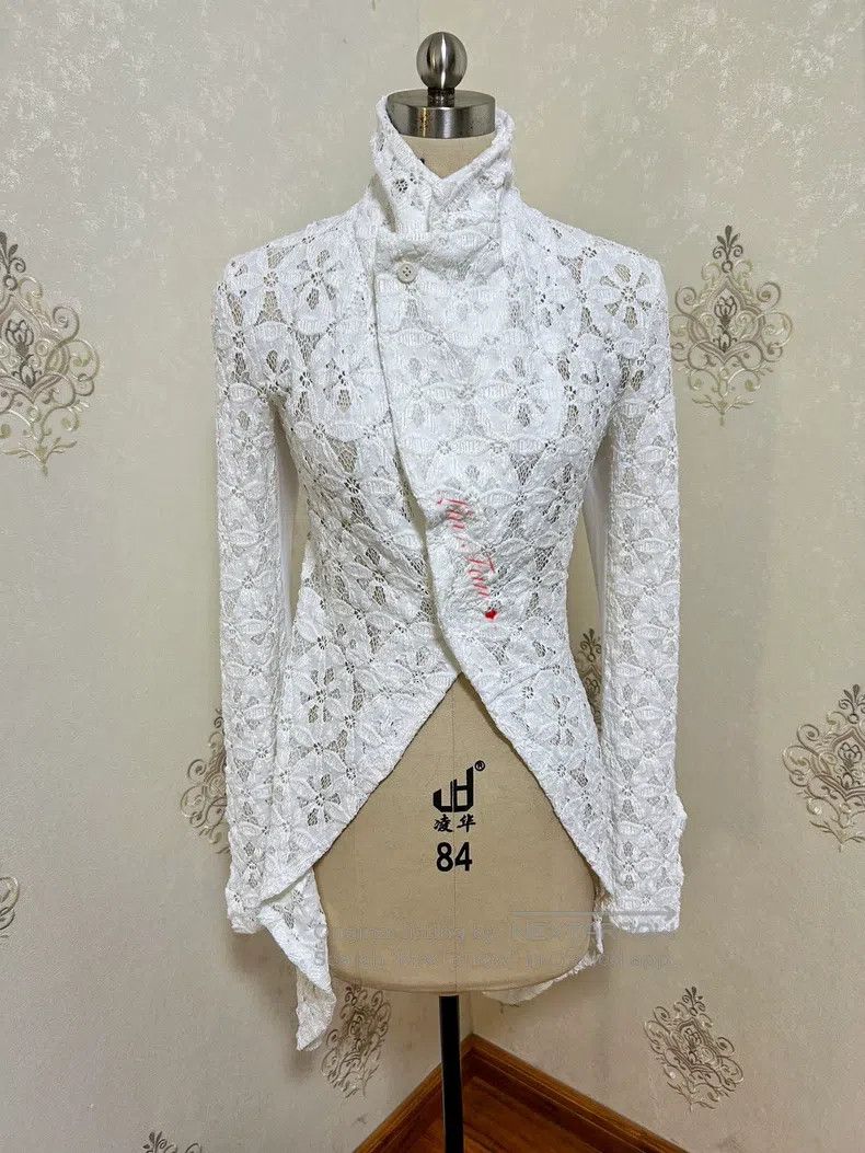 Comme des Garcons Comme des Garcons Lace White Versatile Tailcoat Size S / US 4 / IT 40 - 8 Thumbnail