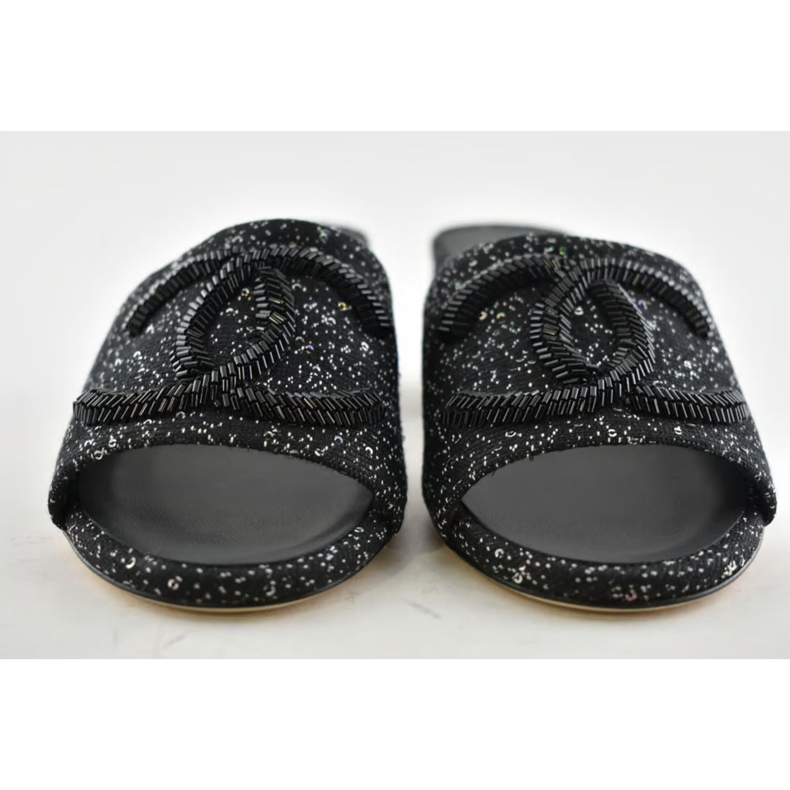 Chanel 19P Fabric CC Logo Backless Slide Mule Sandal Block Heel 35 Size US 5 / IT 35 - 4 Thumbnail