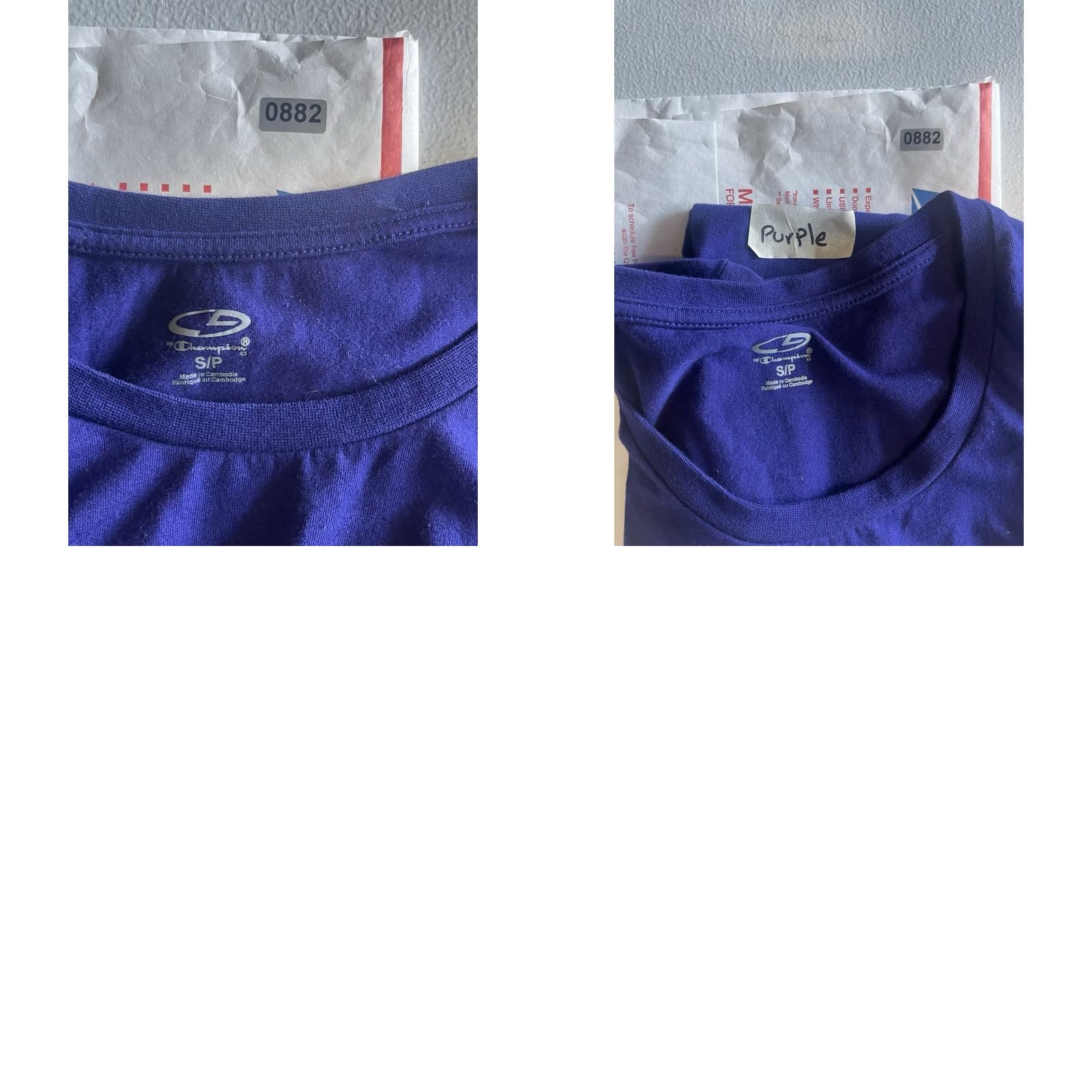 Champion Champion Top Women's Small Purple Long Sleeve Activewear Regular Fit Cotton Blend Solid Top Size S / US 4 / IT 40 - 8 Thumbnail