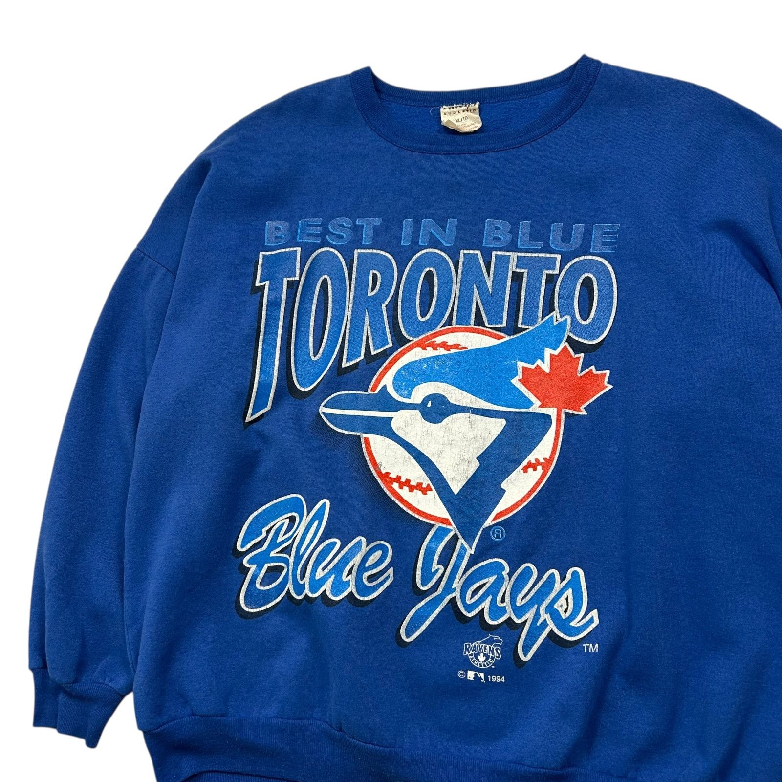 MLB VTG 90s TORONTO BLUE JAYS 1994 RAVENS ATHLETIC SWEATSHIRT Size US XL / EU 56 / 4 - 2 Thumbnail