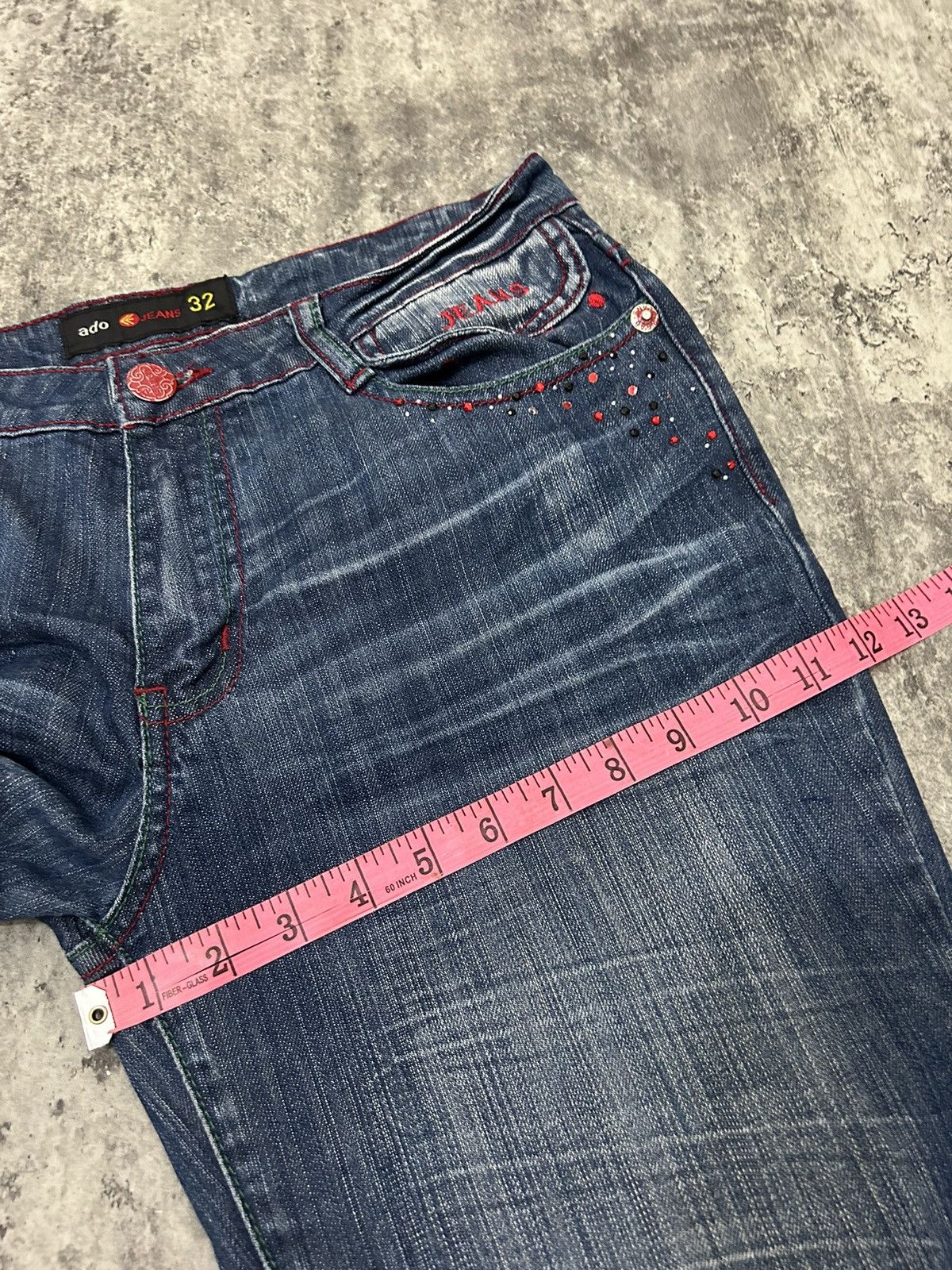 If Six Was Nine × Japanese Brand × Tornado Mart Ado Sweet Strobery Distressed Bootcut Jeans Size US 32 / EU 48 - 17 Thumbnail