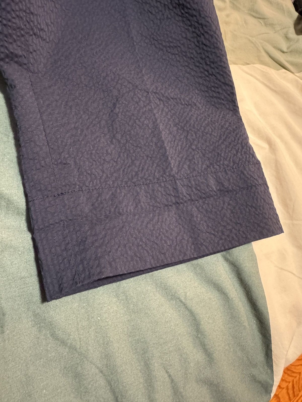 Beams Plus Beans Plus Blue/Navy Seersucker Pants (22S-BP240) Size US 31 - 13 Thumbnail