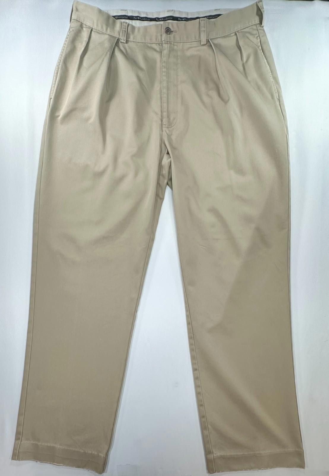 Polo Ralph Lauren Polo Ralph Lauren Straight Leg Pleated Chinos Brown Mens 38/34 Size US 38 / EU 54 - 1 Thumbnail