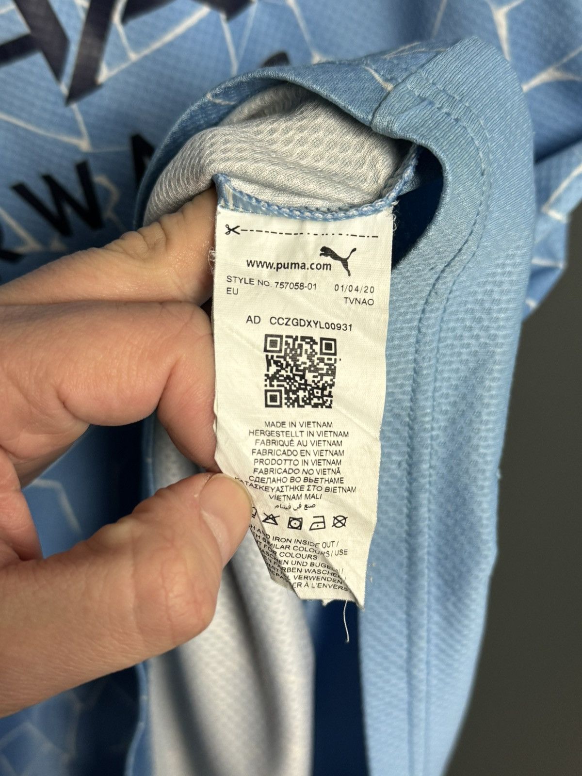 Puma Manchester City 20/21 Home Football Jersey Size US L / EU 52-54 / 3 - 24 Thumbnail