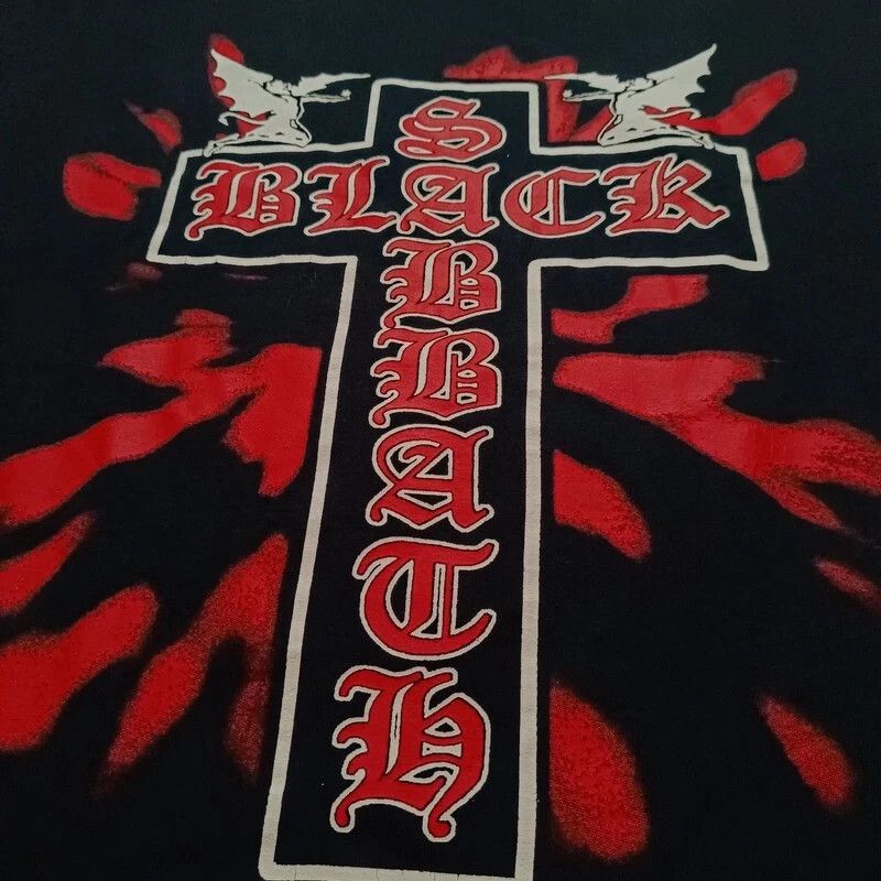 Black Sabbath VERY RARE Vintage Black Sabbath Black Tshirt Cross L Size US L / EU 52-54 / 3 - 6 Thumbnail