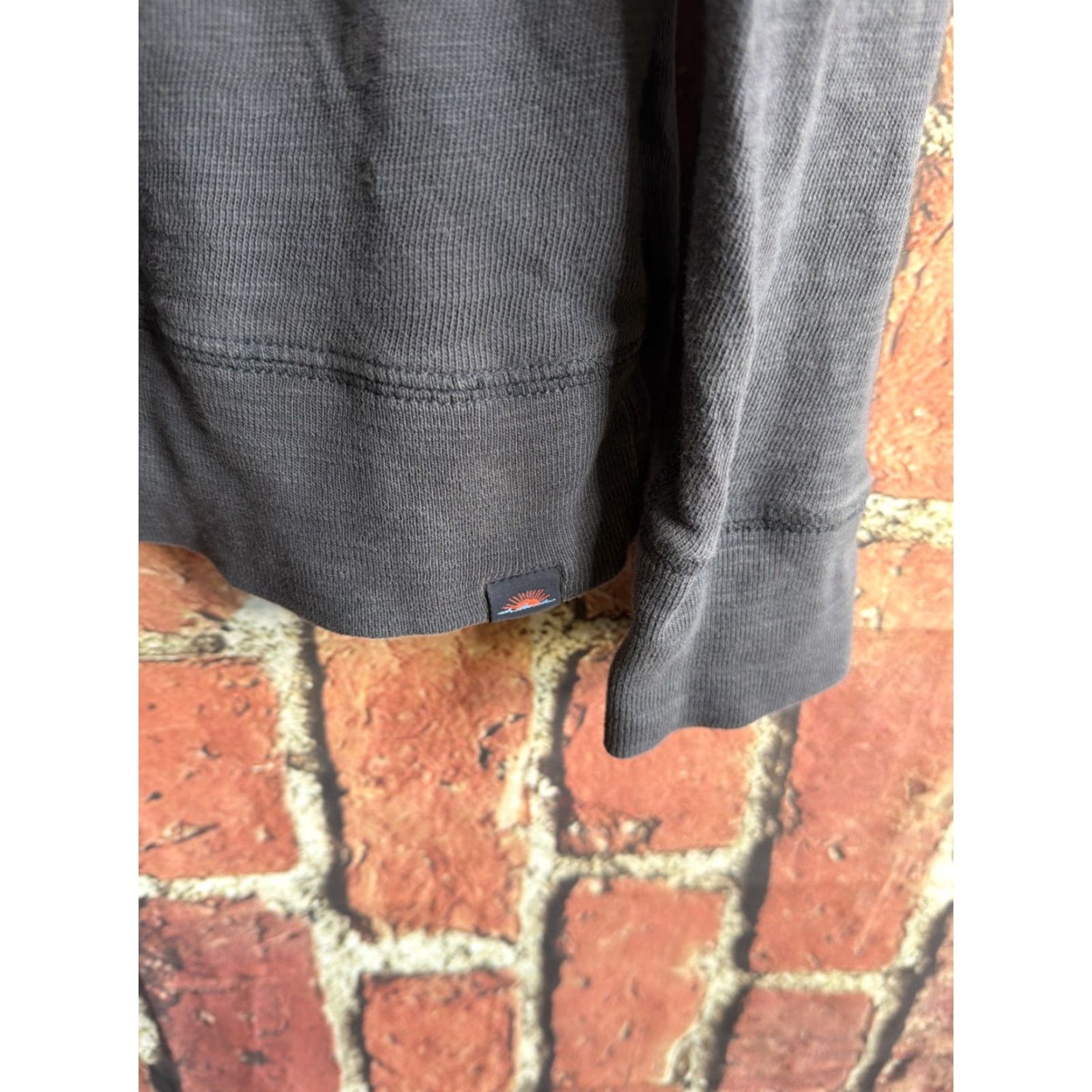 Faherty Faherty Hoodie Mens XL Blue Sunwashed Midweight Organic Pullover Knit Cotton Logo Hooded Pull-Over Pullover Size US XL / EU 56 / 4 - 3 Thumbnail