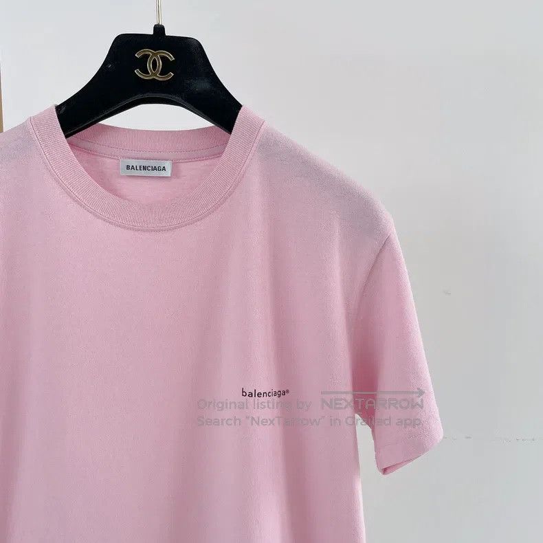 Balenciaga Balenciaga Pink Logo T-Shirt Size US S / EU 44-46 / 1 - 3 Thumbnail