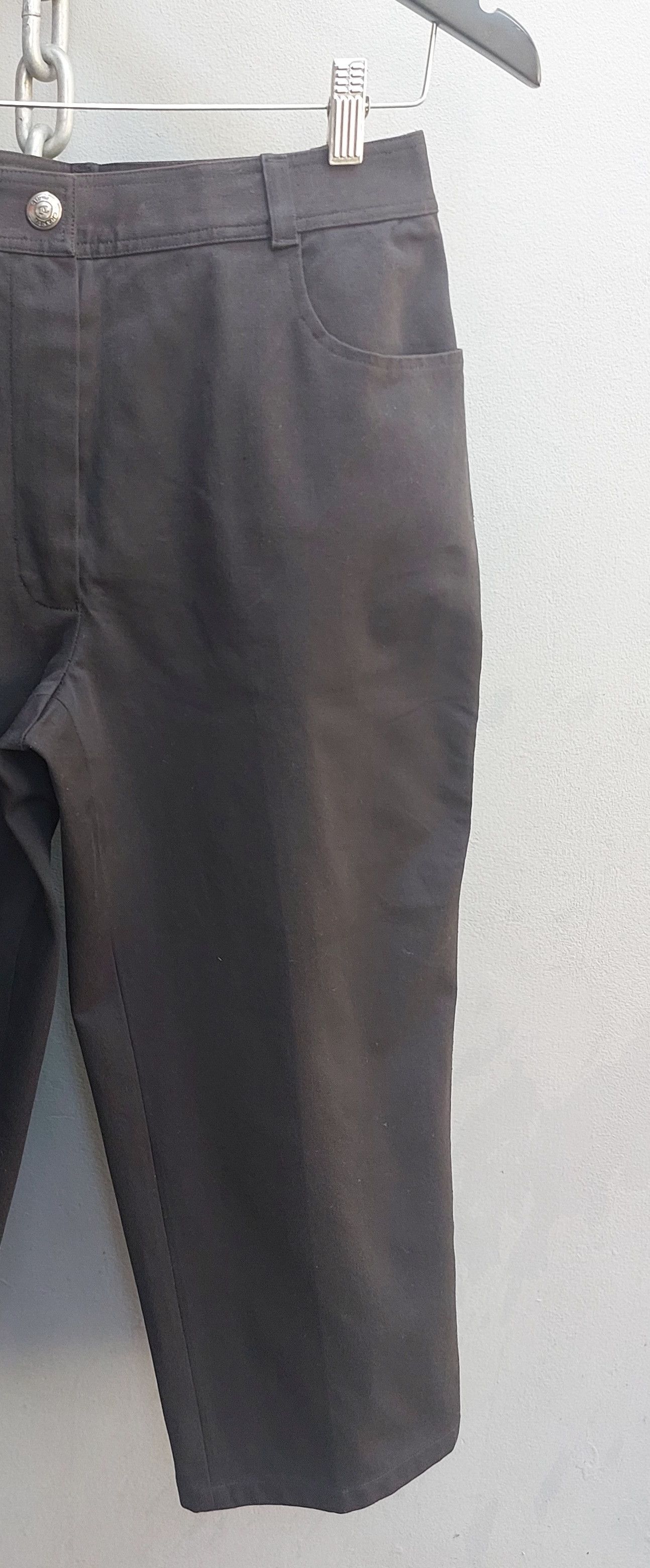 Chanel Chanel Black Cotton Cropped Pants with Side Tape Size 28" / US 6 / IT 42 - 8 Thumbnail