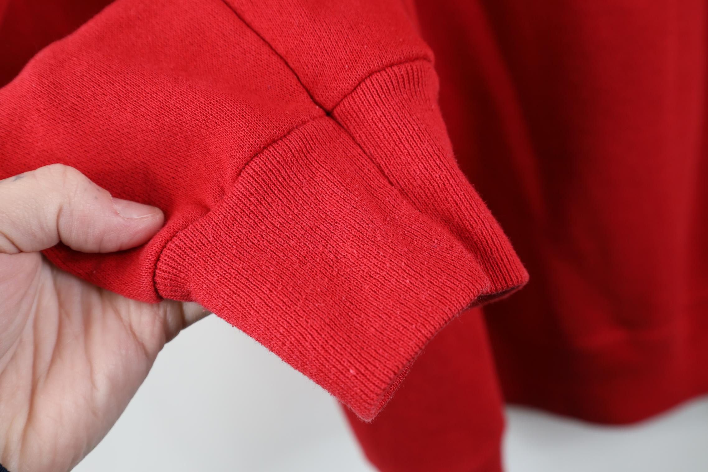 Vintage Vintage 90s Streetwear Raglan Crewneck Sweatshirt Red USA Size US L / EU 52-54 / 3 - 6 Thumbnail