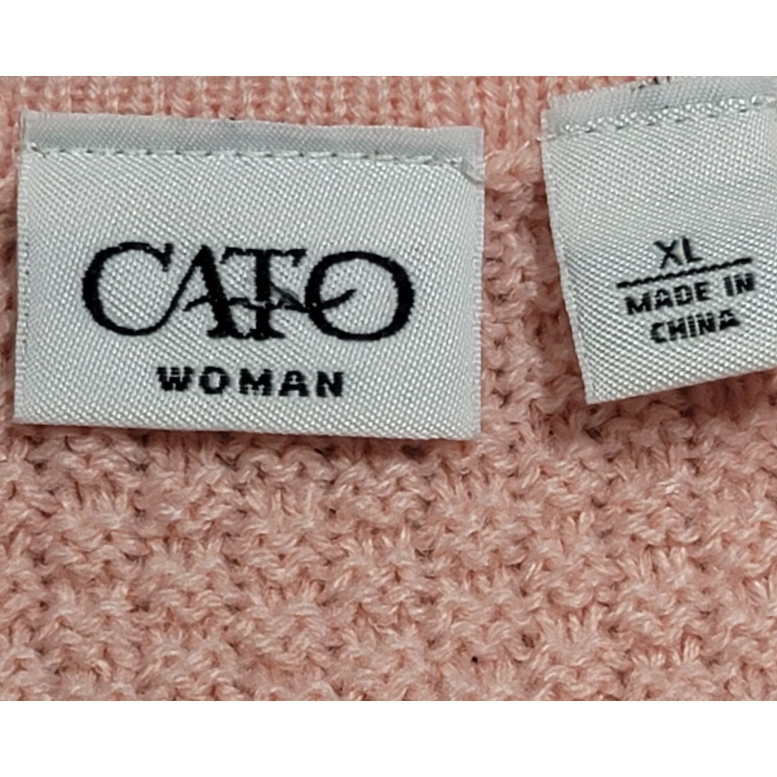 Other Cato Pink Waffle Knit Pearls On Shoulders Sweater XL Stretch Size XL / US 12-14 / IT 48-50 - 4 Thumbnail