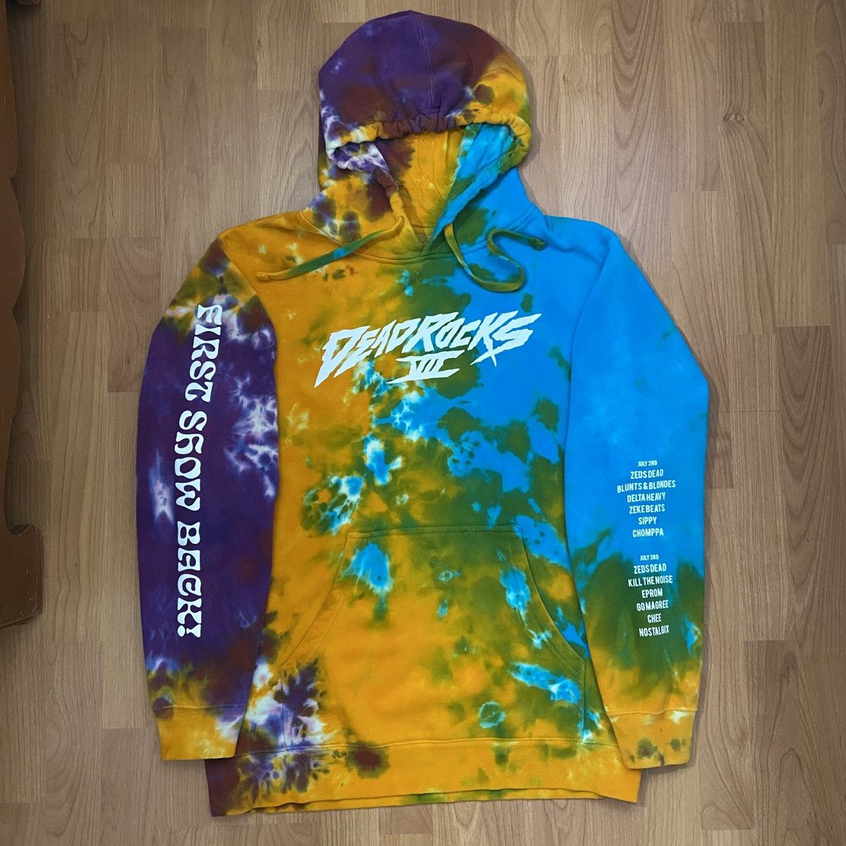 Band Tees Zeds Dead Deadrocks VlI First Show Back Tie Dye Hoodie Large Size US L / EU 52-54 / 3 - 1 Thumbnail