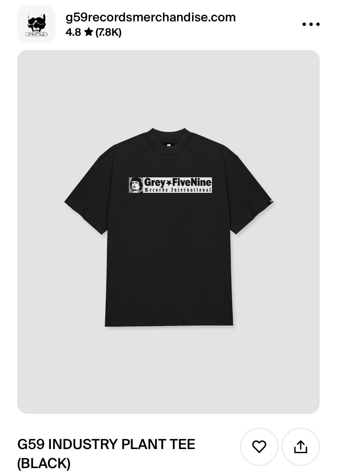 G59 Records G59 Industry Plant Tee Size US L / EU 52-54 / 3 - 2 Thumbnail