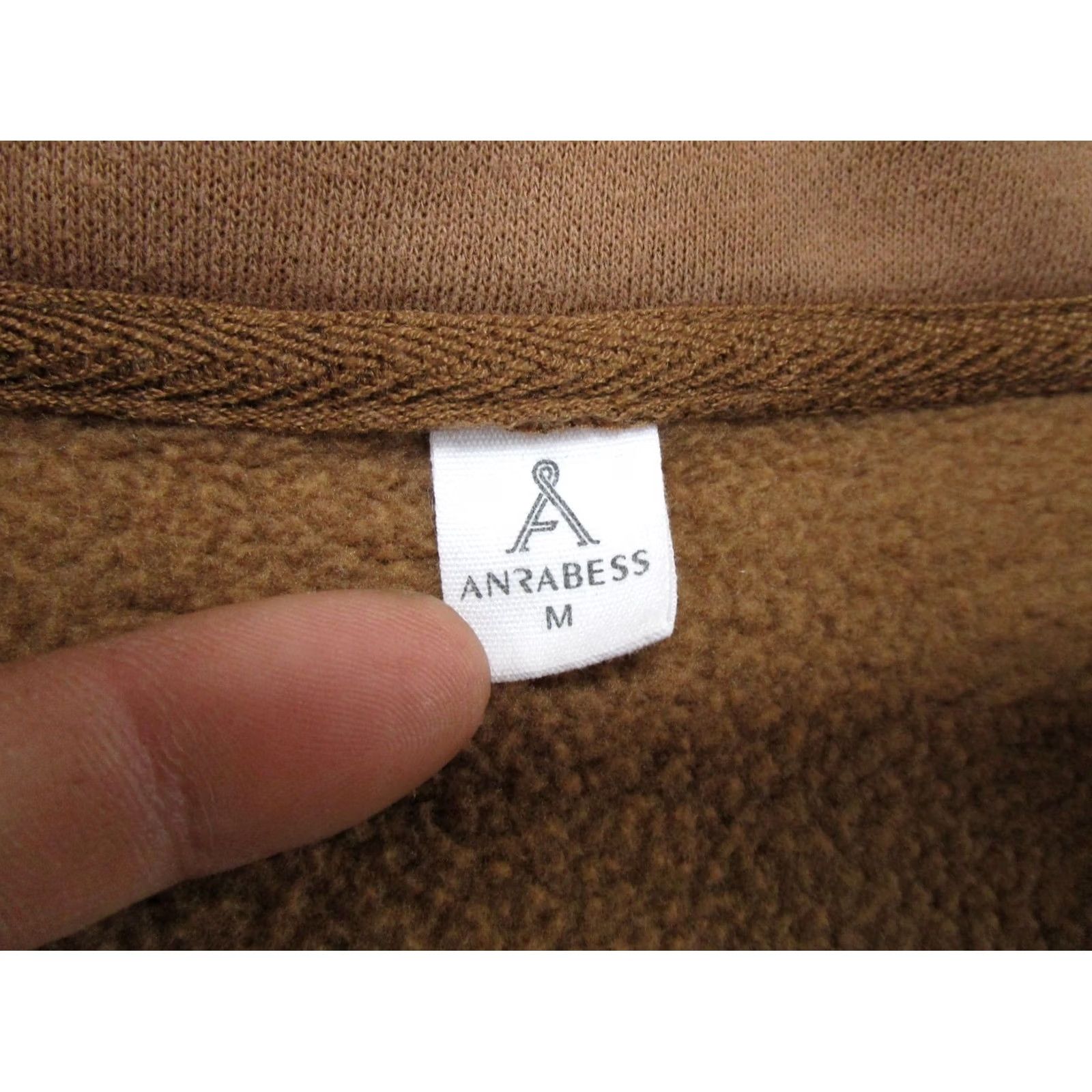 Vintage Anrabess Women's Sweatshirt Pullover 1/4 Zip Brown Pocket Zip Closure Size M Bar Ladies Autumn Winter Spring Activewear Mens Women Girls Boys Size M / US 6-8 / IT 42-44 - 2 Thumbnail