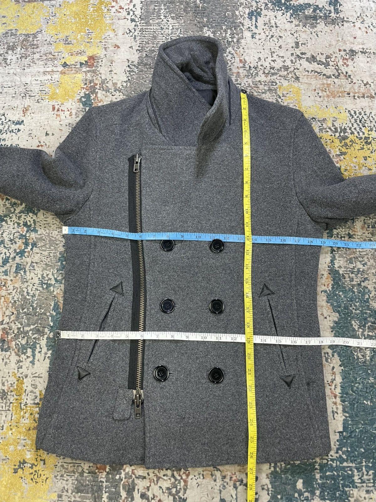291295=Homme 291295 Wool Double Collar Jacket Size US S / EU 44-46 / 1 - 10 Thumbnail