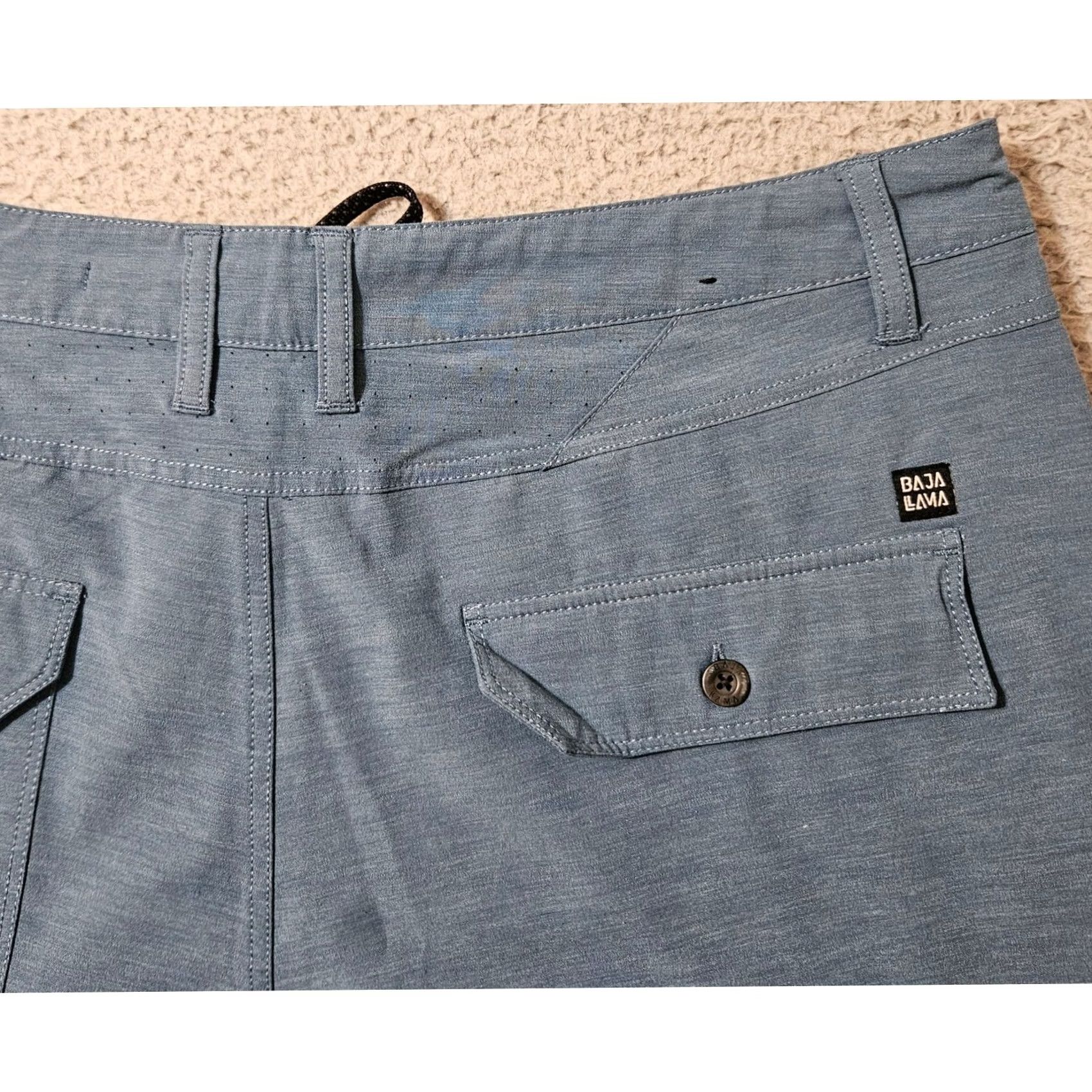 Vintage Baja Llama Magellan Explorer Blue Stretch Active Shorts Mens Sz 36 x 9 Size US 36 / EU 52 - 3 Thumbnail