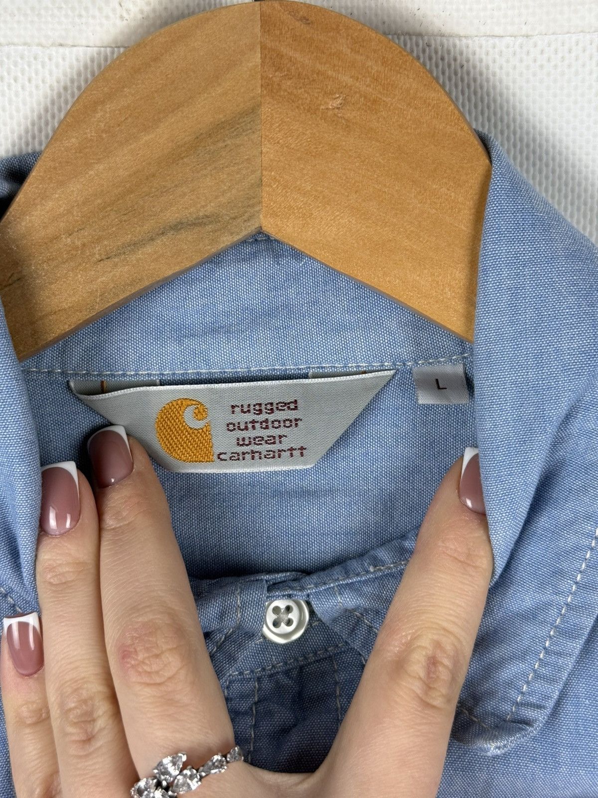 Carhartt Carhartt L/S State Chest Logo Long Sleeve Button Up Shirt Size US L / EU 52-54 / 3 - 11 Thumbnail