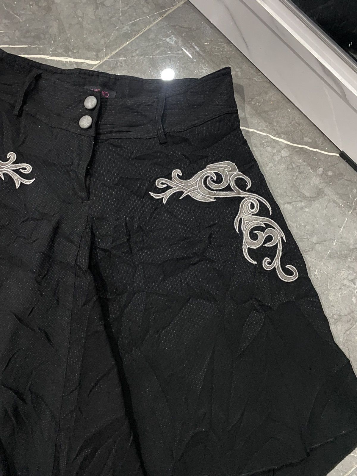 If Six Was Nine × Japanese Brand × Le Grande Bleu (L.G.B.) 💸BINDINGOFFER💸Chinho japanese tribal goa skirt asymmetrical Size 29" - 4 Thumbnail