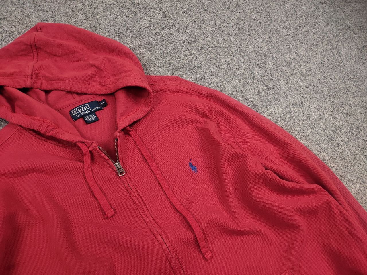 Polo Ralph Lauren Polo Ralph Lauren Vintage Light Red Zip Hoodie Y2k Style Size US XL / EU 56 / 4 - 4 Thumbnail