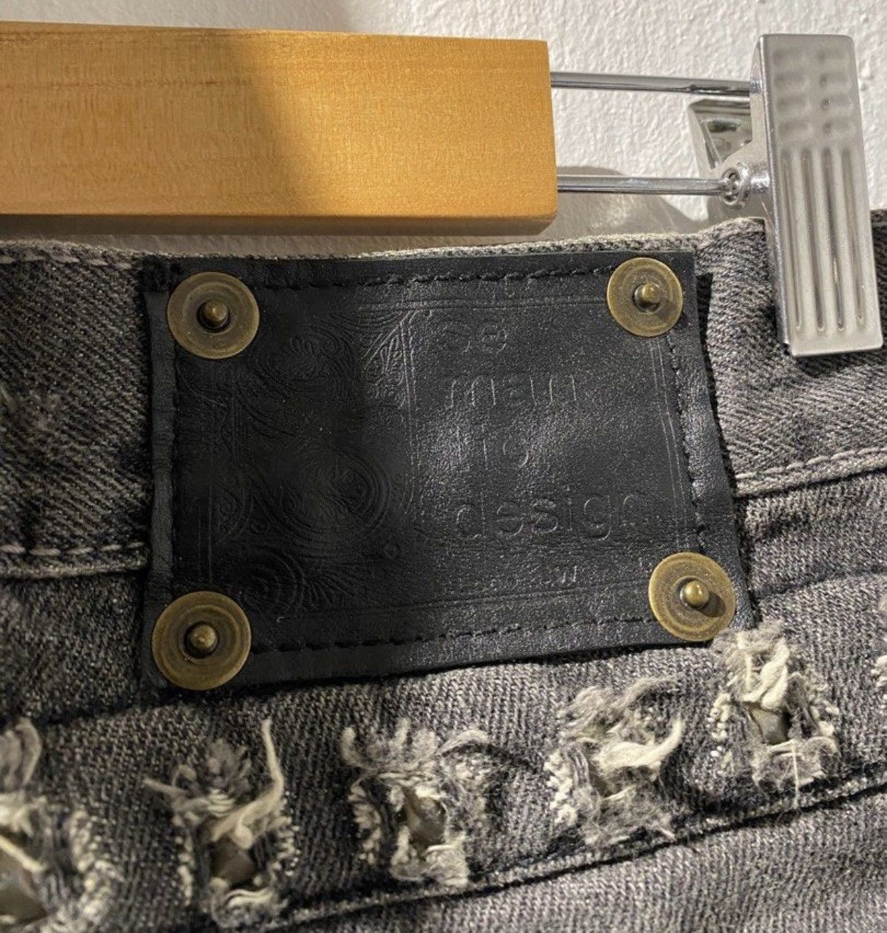 14th Addiction SICK PUNK🔥SEMANTIC STUDDED Flare distressed Size US 35 - 7 Thumbnail