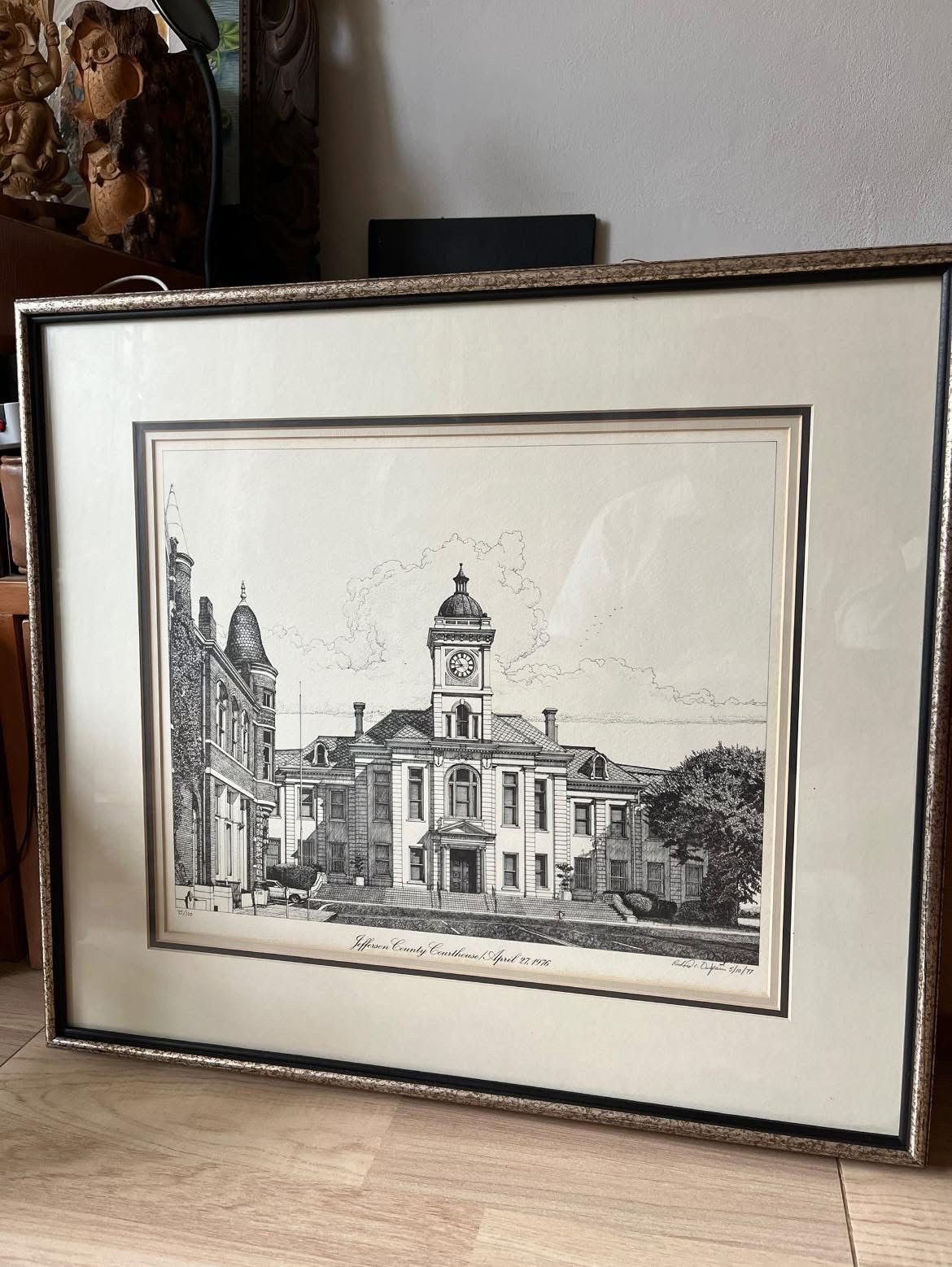Vintage Jefferson County Courthouse1977, 95 of a limited run of 100 Size ONE SIZE - 1 Thumbnail