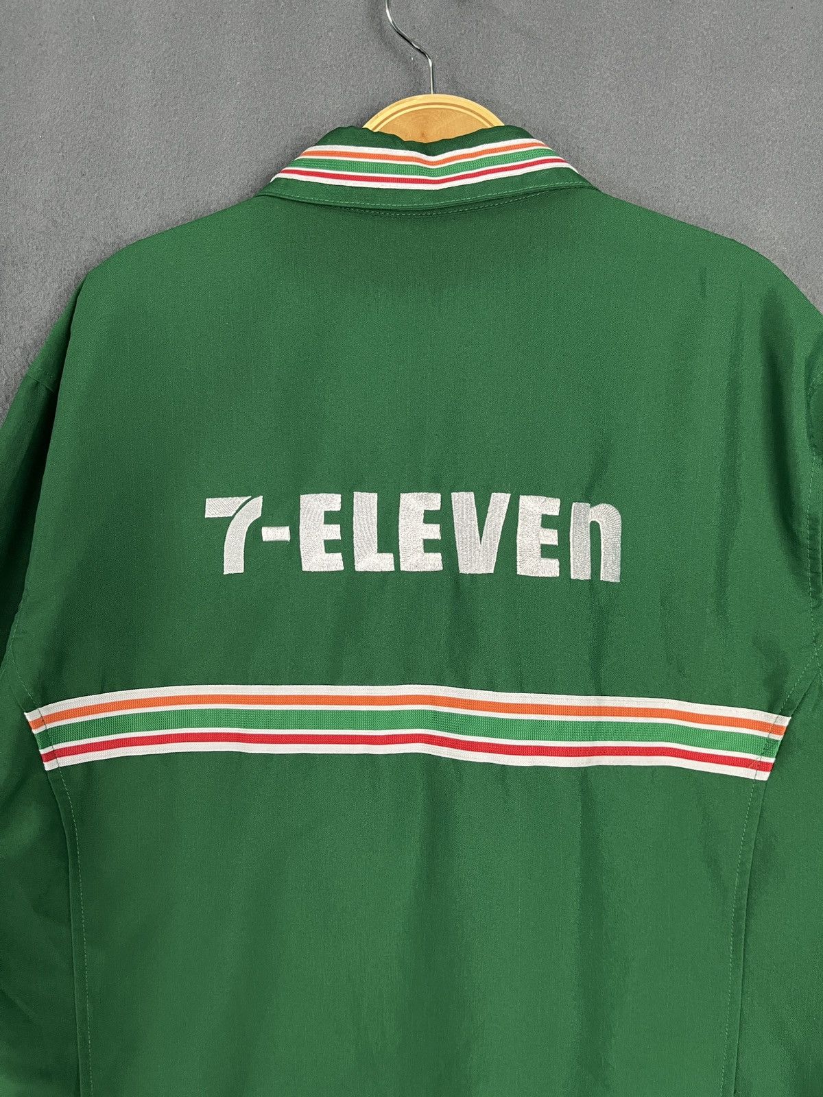 Uniform Wares × Vintage Seven Eleven 7-11 Uniform Embroidery Zipper Long Shirt Rare Size US L / EU 52-54 / 3 - 8 Thumbnail