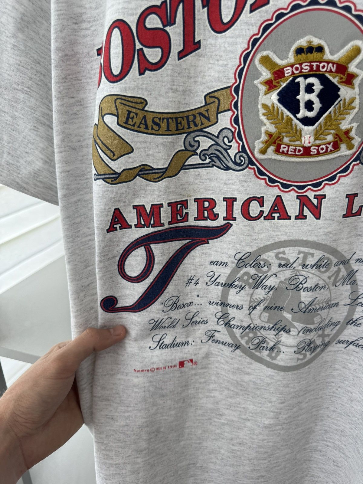 Nutmeg Nutmeg Mills American League Boston Red Sox MLB Vintage Tee Size US XL / EU 56 / 4 - 12 Thumbnail