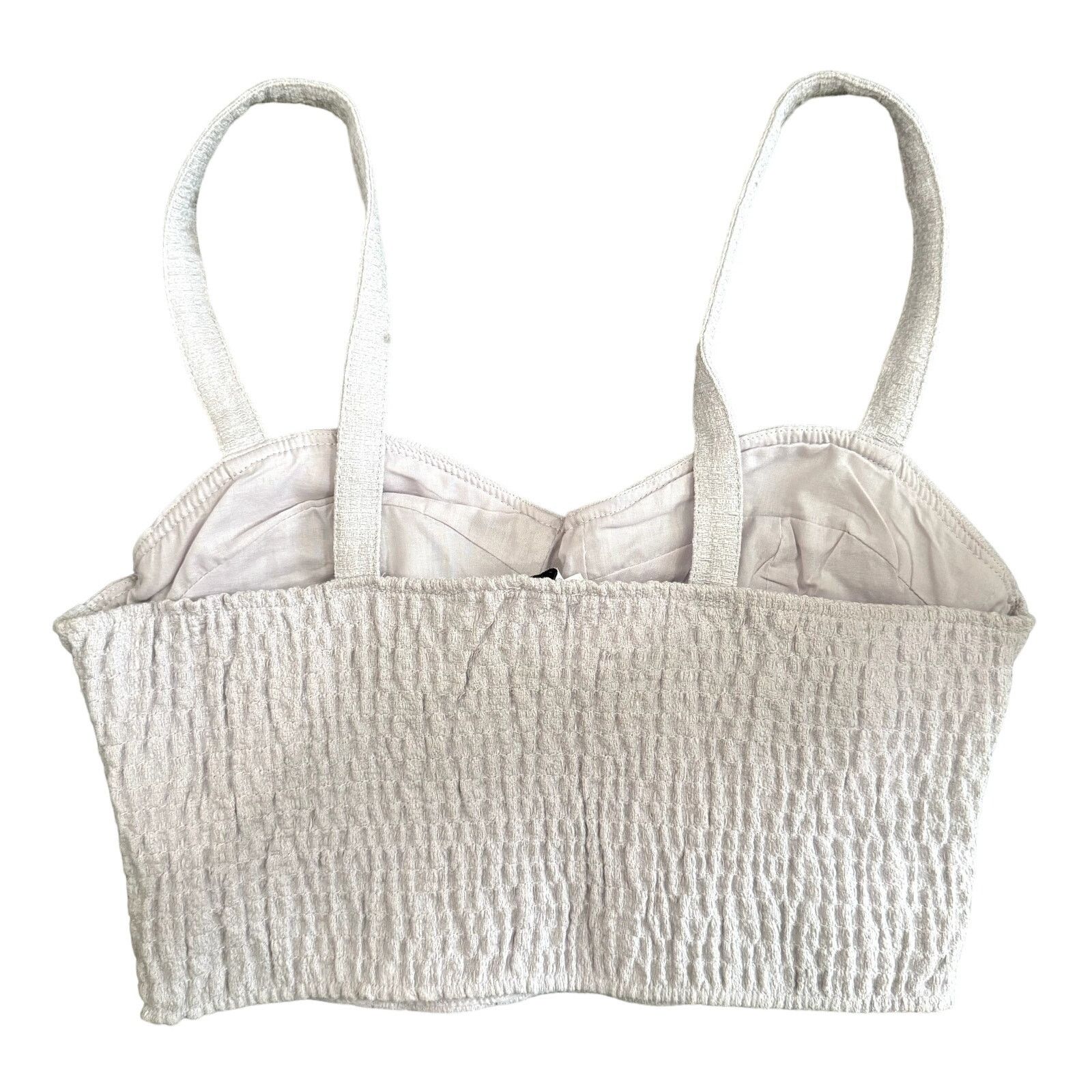 Bershka Bershka Bustier Cropped Tank Top in Lilac, Size L Size L / US 10 / IT 46 - 3 Thumbnail