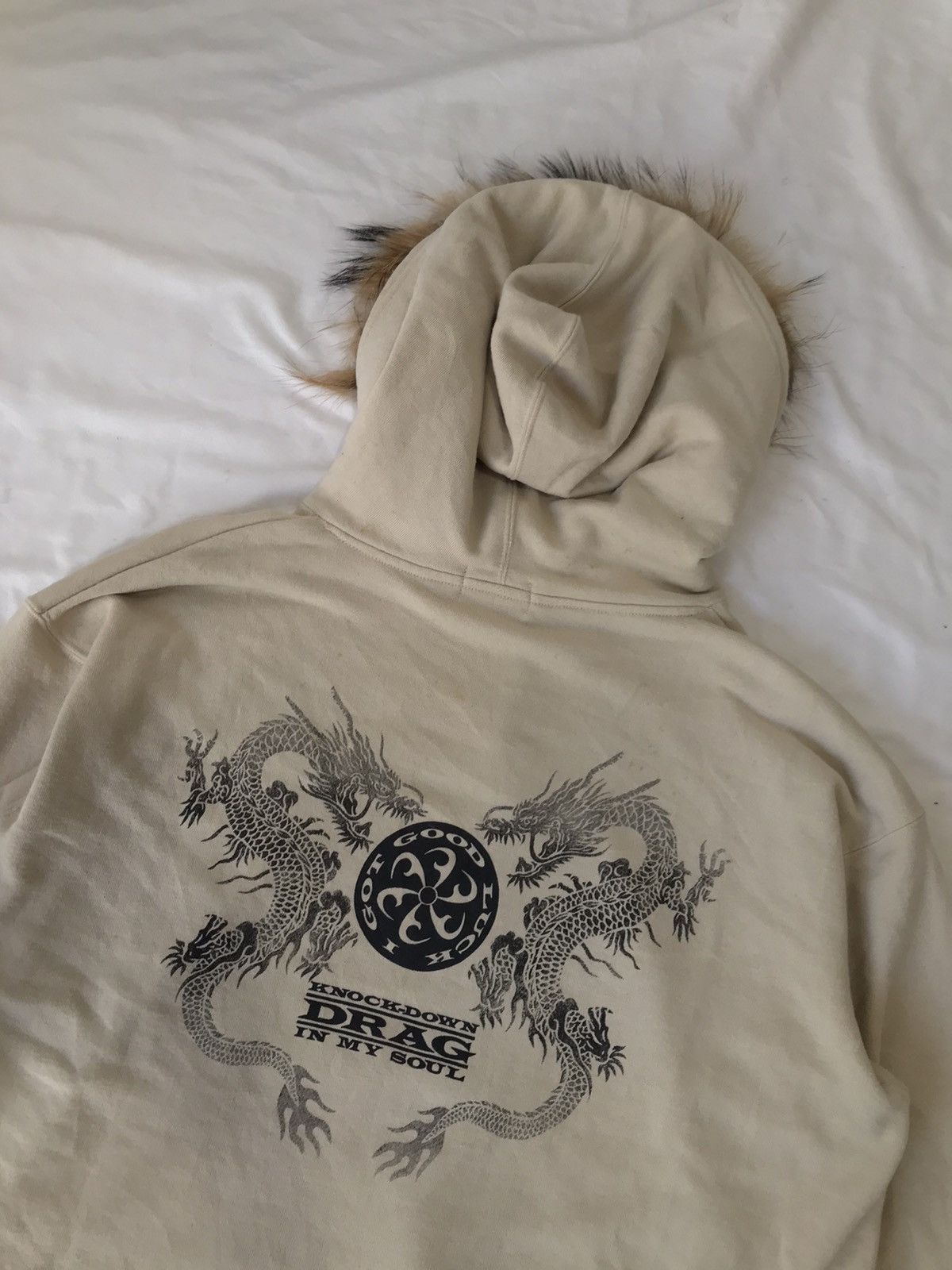 If Six Was Nine Japanese Fur Hoodie dragon style center printed Size US L / EU 52-54 / 3 - 3 Thumbnail