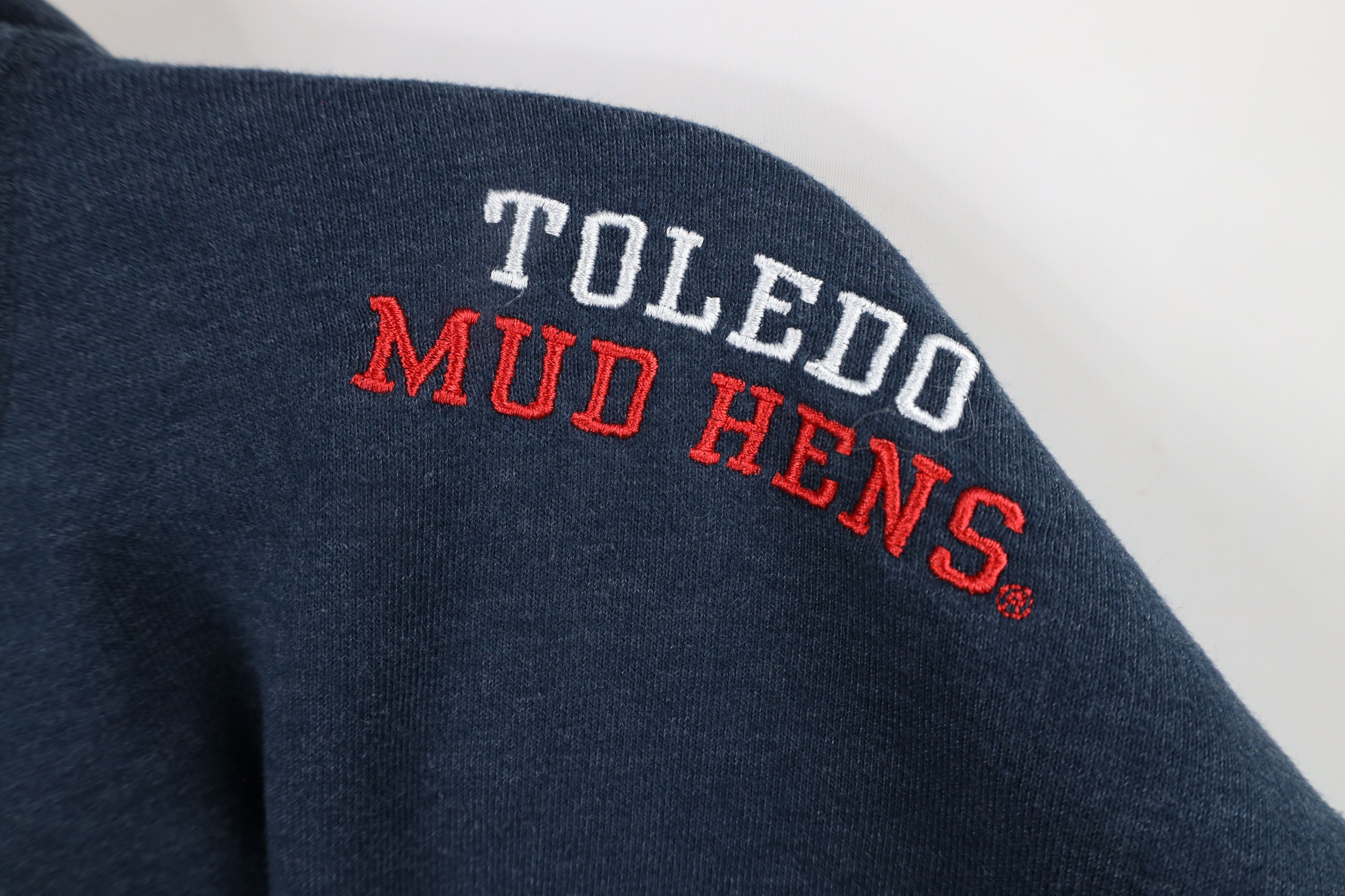 Vintage Vintage Baseball Toledo Mud Hens Half Zip Sweatshirt Blue Size US XXL / EU 58 / 5 - 9 Thumbnail