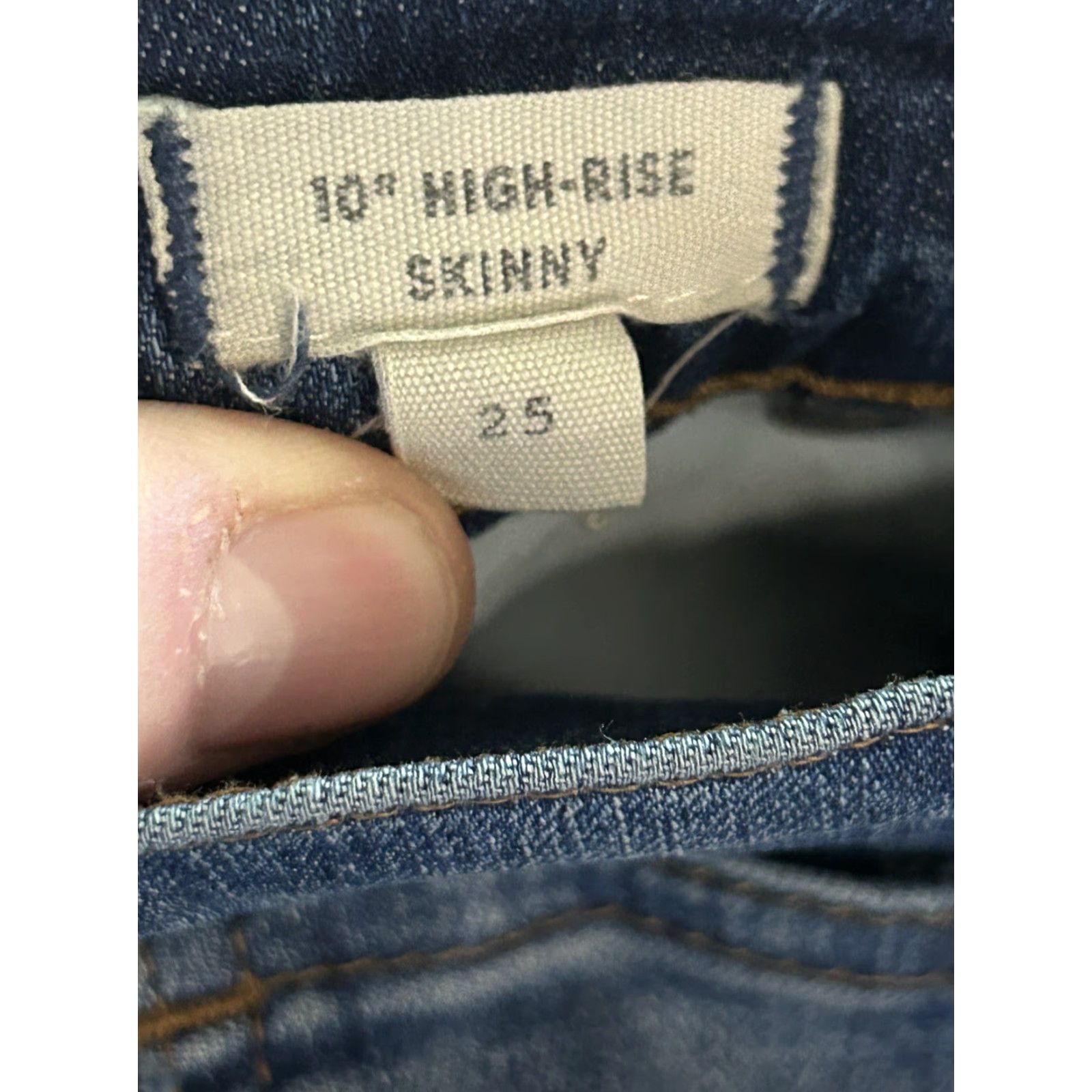 Madewell Madewell Jeans Womens 10" High Rise Skinny Stretch sz 25 Button Fly 5-Pocket Denim Blue Size 42" / US 20 - 5 Thumbnail
