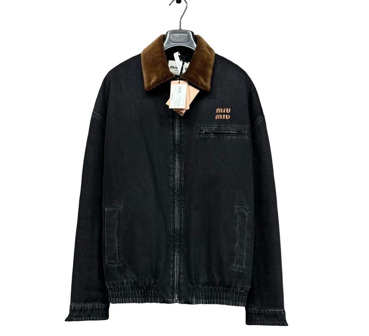 Miu Miu Miu Miu Corduroy Collar Denim Jacket 40 Size S / US 4 / IT 40 - 1 Thumbnail