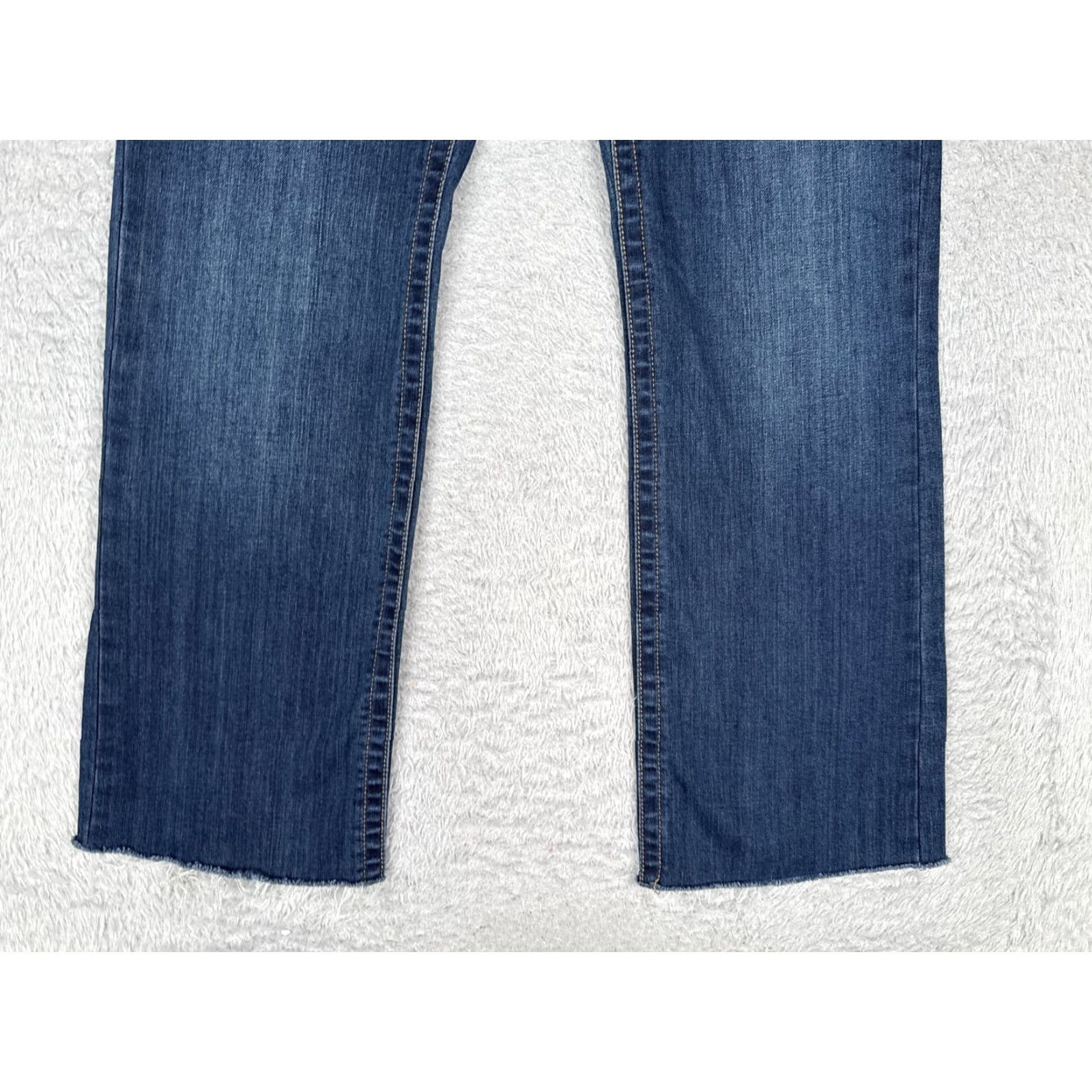 Vintage Seven7 Jeans Womens 12 Blue Medium Wash Mid Rise Tummyless Denim 32x29 90s Size 34" / US 12 / IT 48 - 2 Thumbnail
