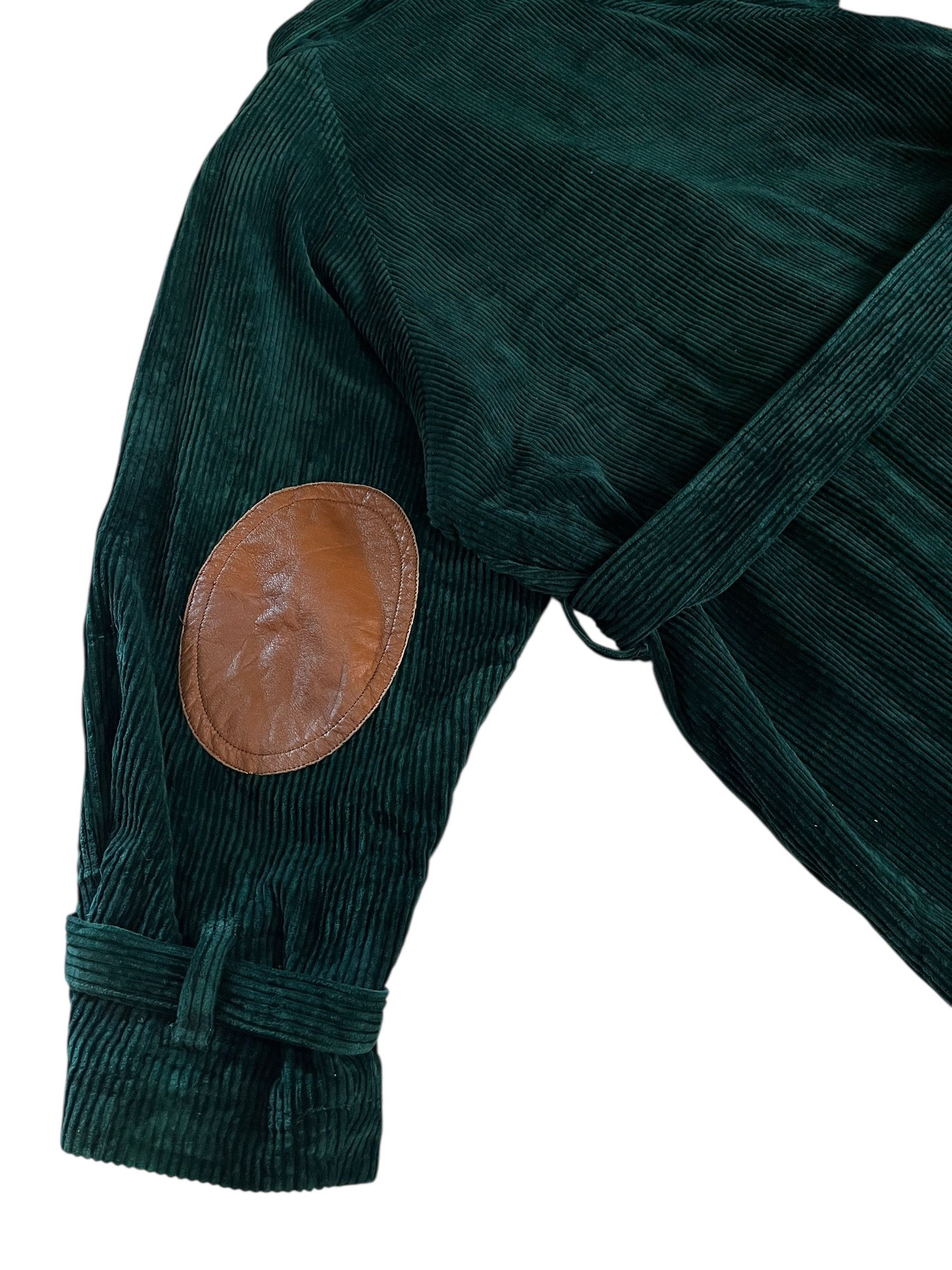 Issey Miyake Vintage 80s Issey Miyake Emerald Corduroy Trench Coat Size US M / EU 48-50 / 2 - 8 Thumbnail