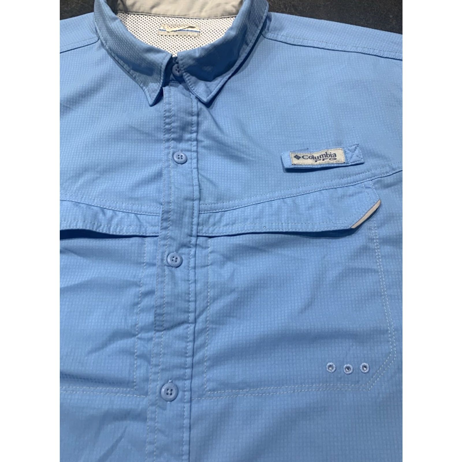 Vintage COLUMBIA PFG VINTAGE BLUE SHORT SLEEVE VENTED FISHING SHIRT XL Mens Size US XL / EU 56 / 4 - 4 Thumbnail