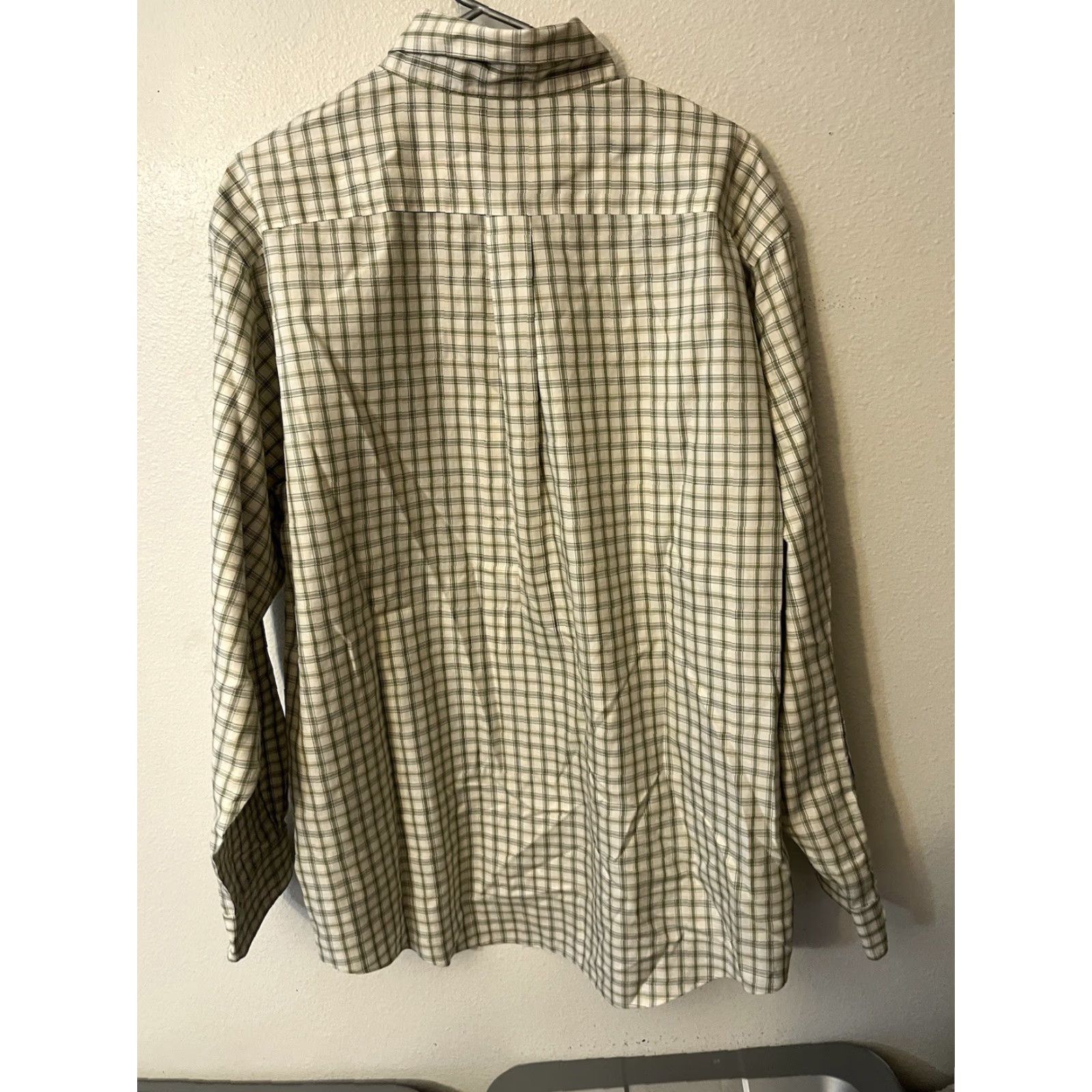 Brooks Brothers Brooks Brothers L/S Shirt Mens Green White Gingham Plaid Check Sz L Vintage Dress Shirt Regular Stone? (Oops) Size US L / EU 52-54 / 3 - 3 Thumbnail