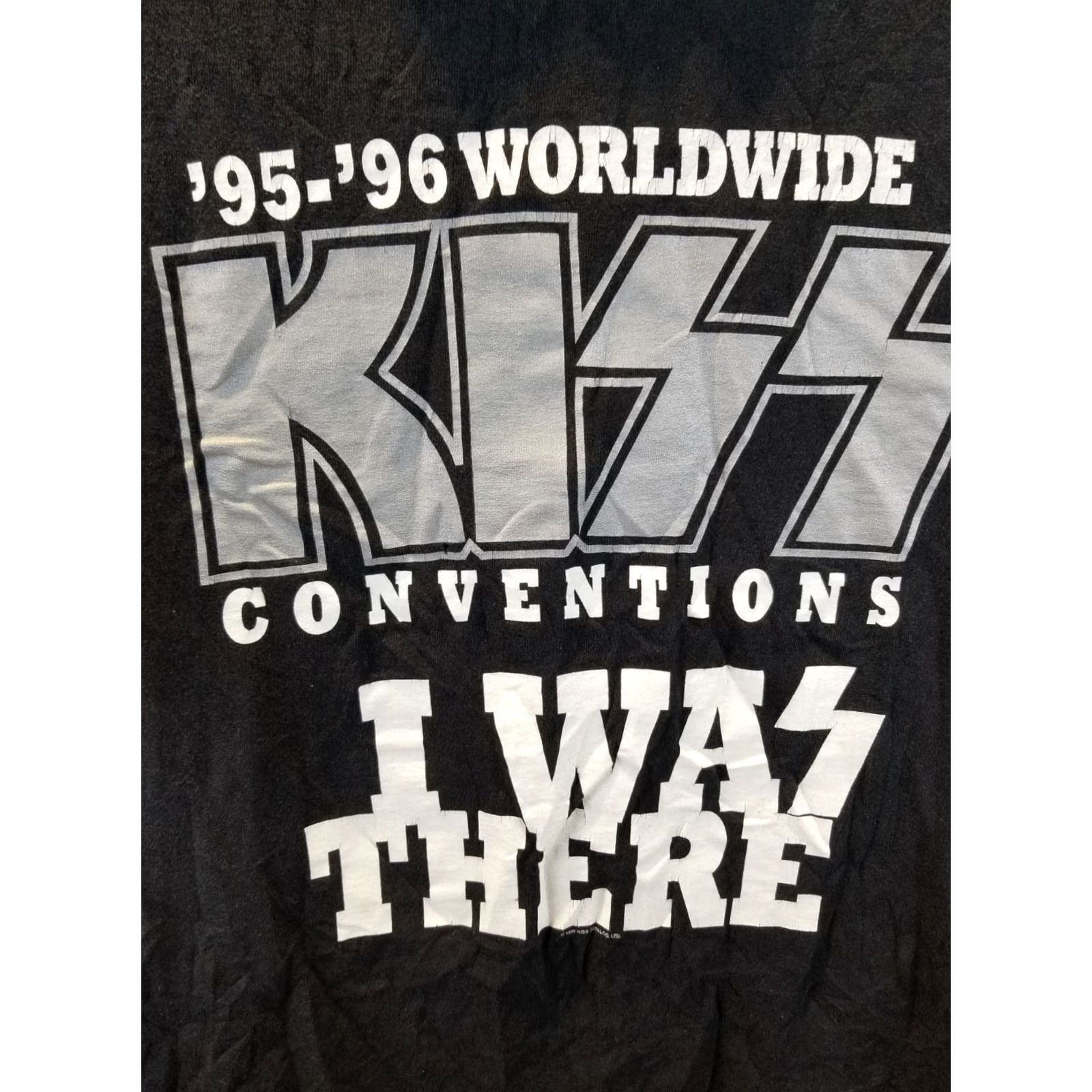 Vintage VINTAGE KISS WORLDWIDE CONVENTIONS I WAS THERE HEAVY METAL TOUR T-SHIRT SZ L Shirt Adult L Black Cotton Jersey Men's Rock 90s Mens Size US L / EU 52-54 / 3 - 2 Thumbnail