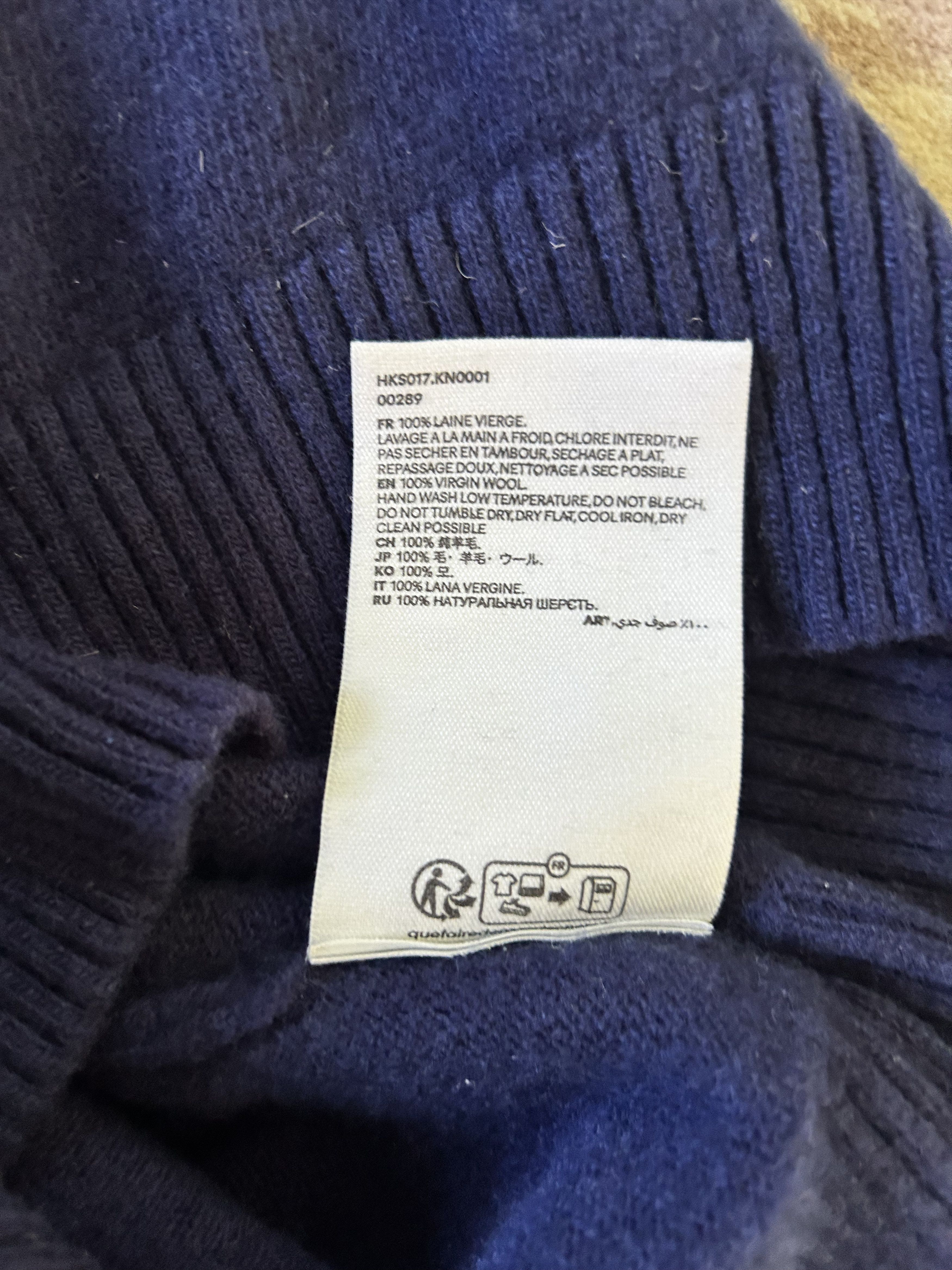 AMI AMI Paris Navy Cashmere Ami de Cœur Sweater Size M / US 6-8 / IT 42-44 - 10 Thumbnail